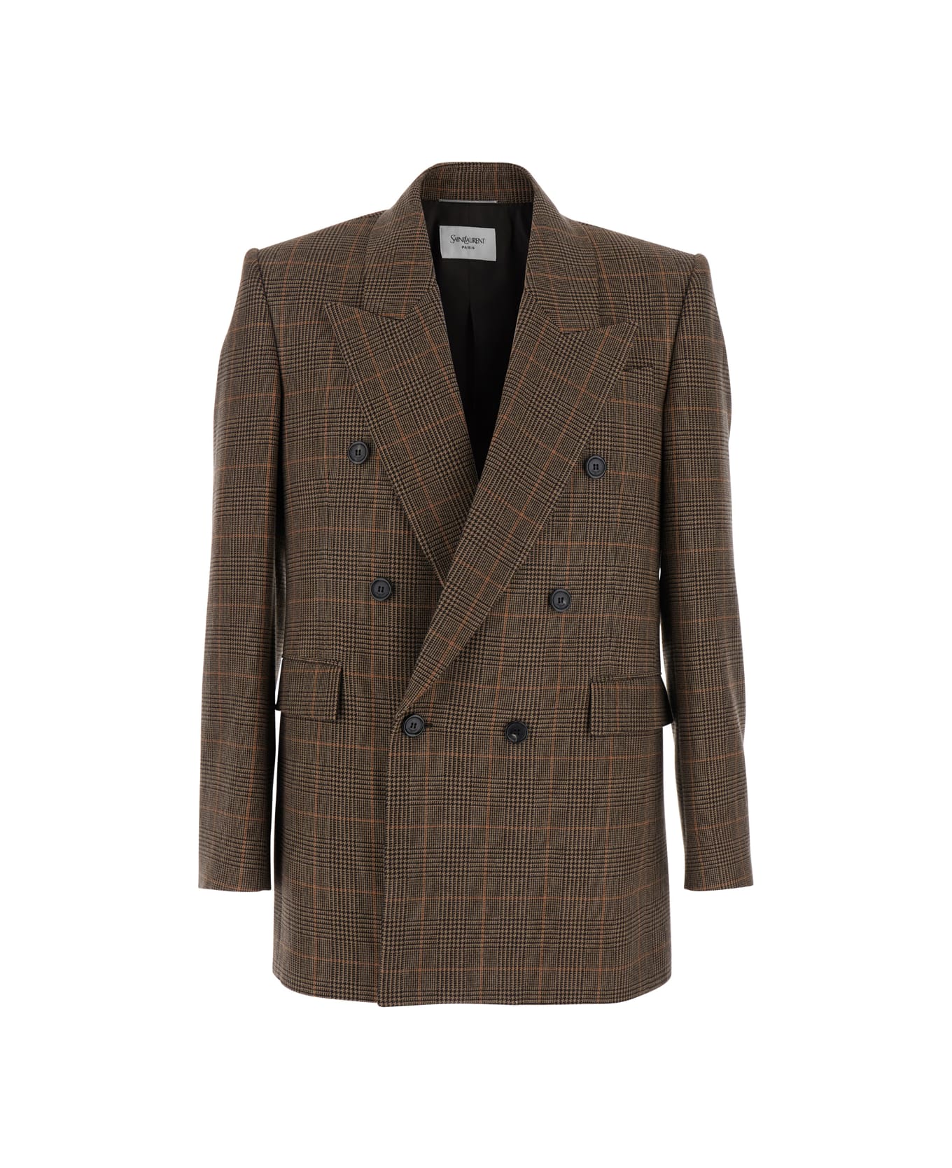 Saint Laurent Prince De Galles Wool Blazer