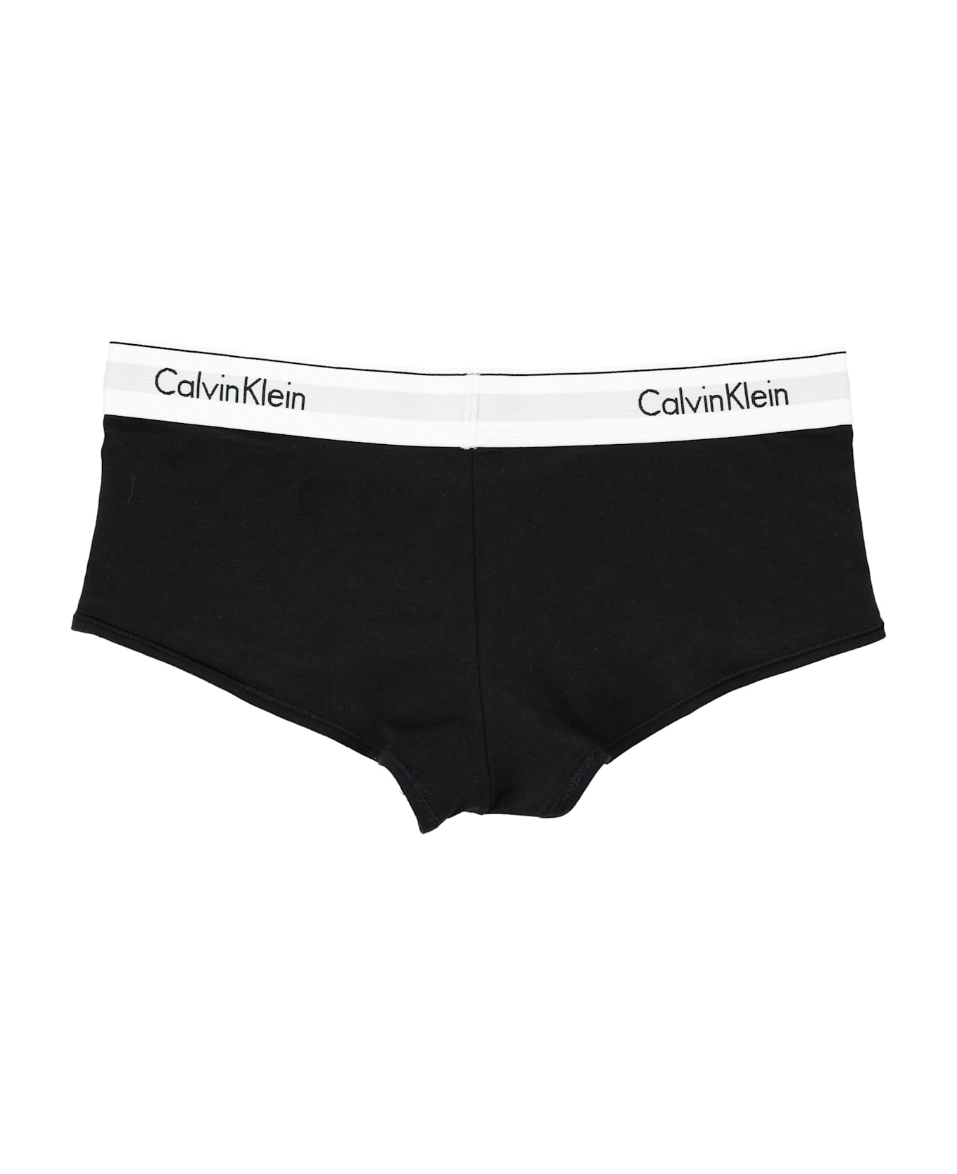 Calvin Klein High Waisted Boxers - BLACK