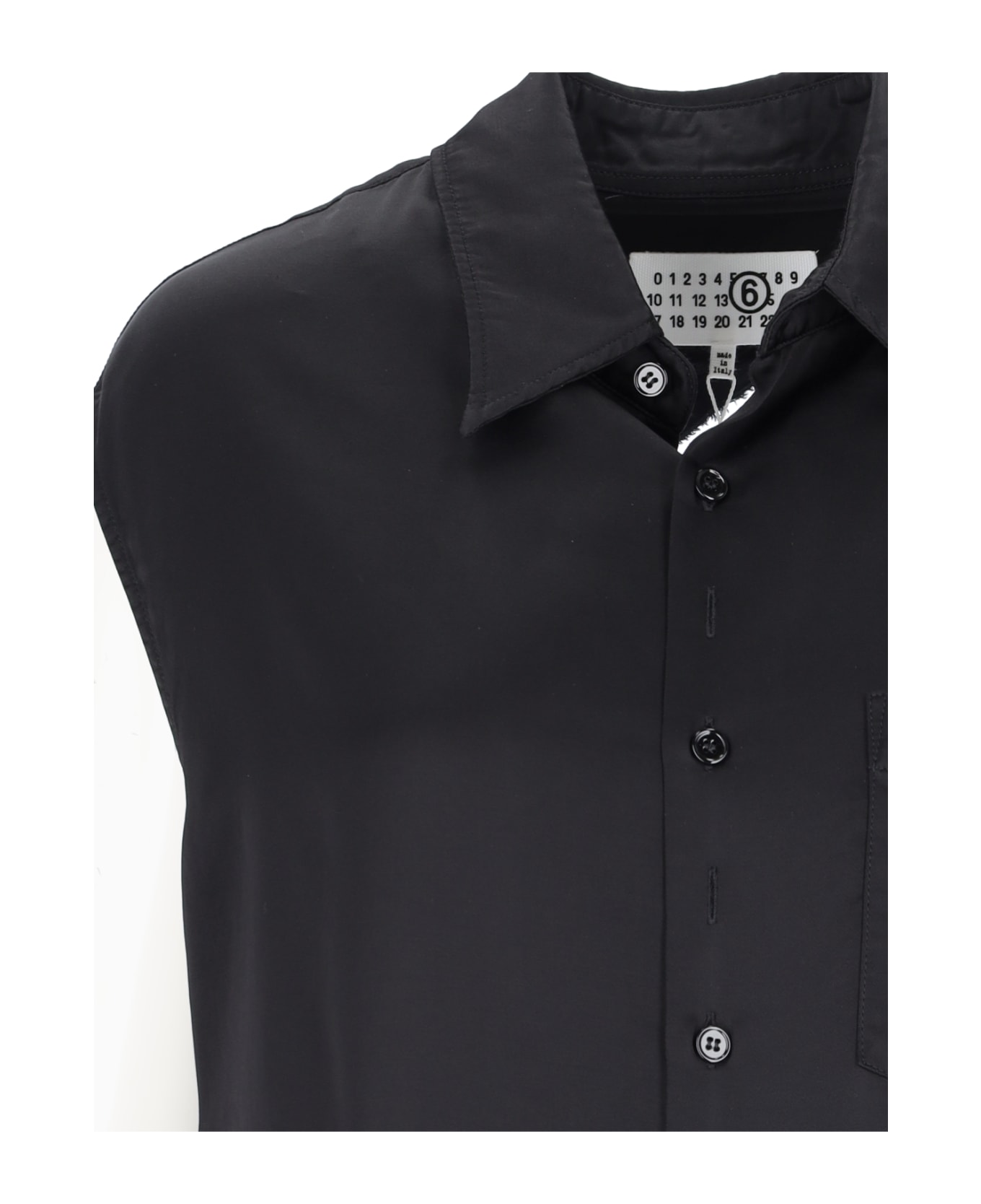 MM6 Maison Margiela Viscose Sleeveless Shirt - Black シャツ