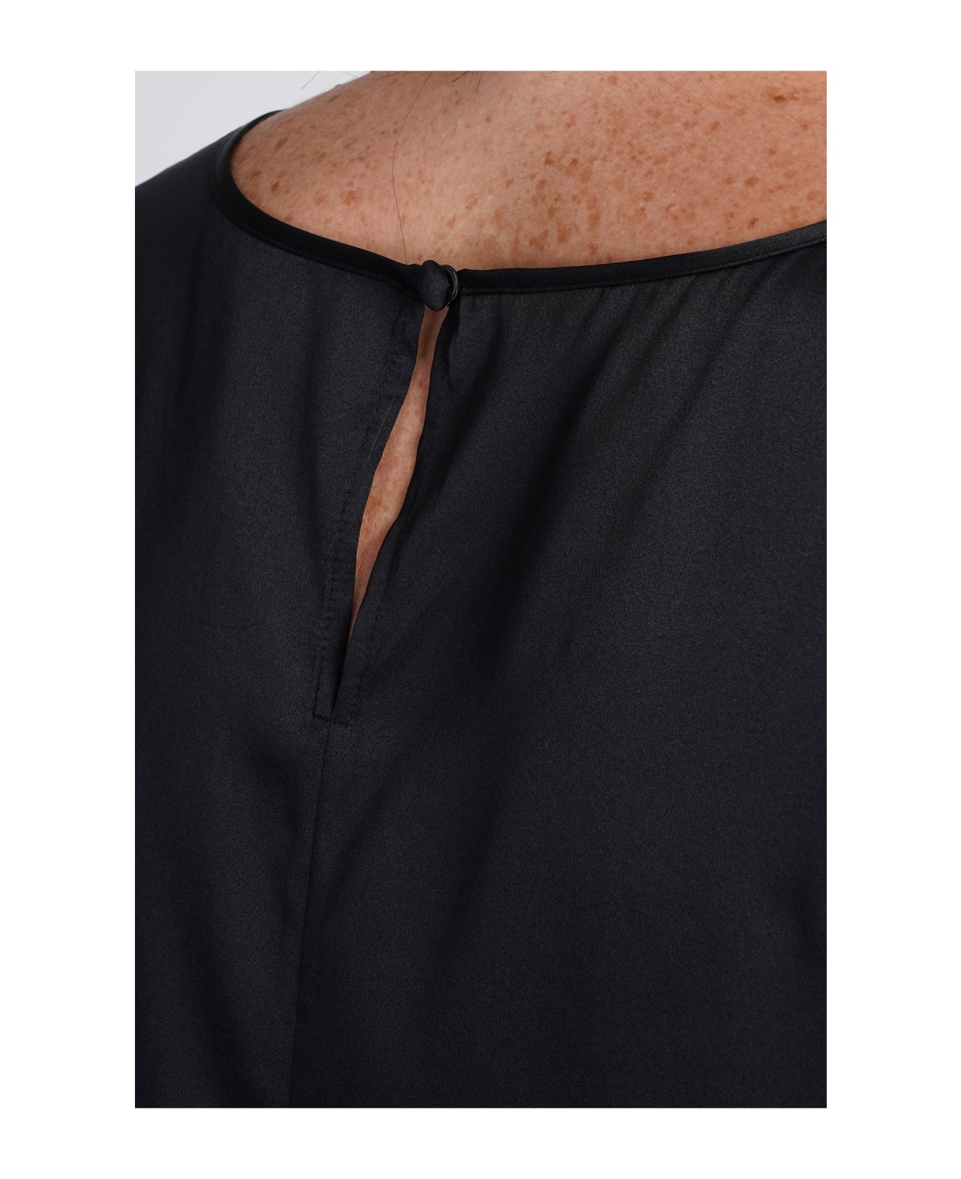 Emporio Armani Blouse In Black Silk - Black Tシャツ
