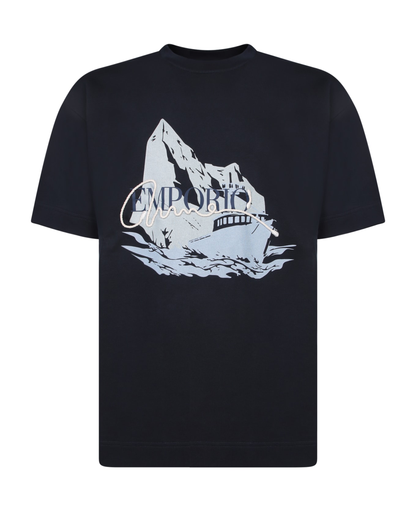 Emporio Armani Boat Blue T-shirt - Blue