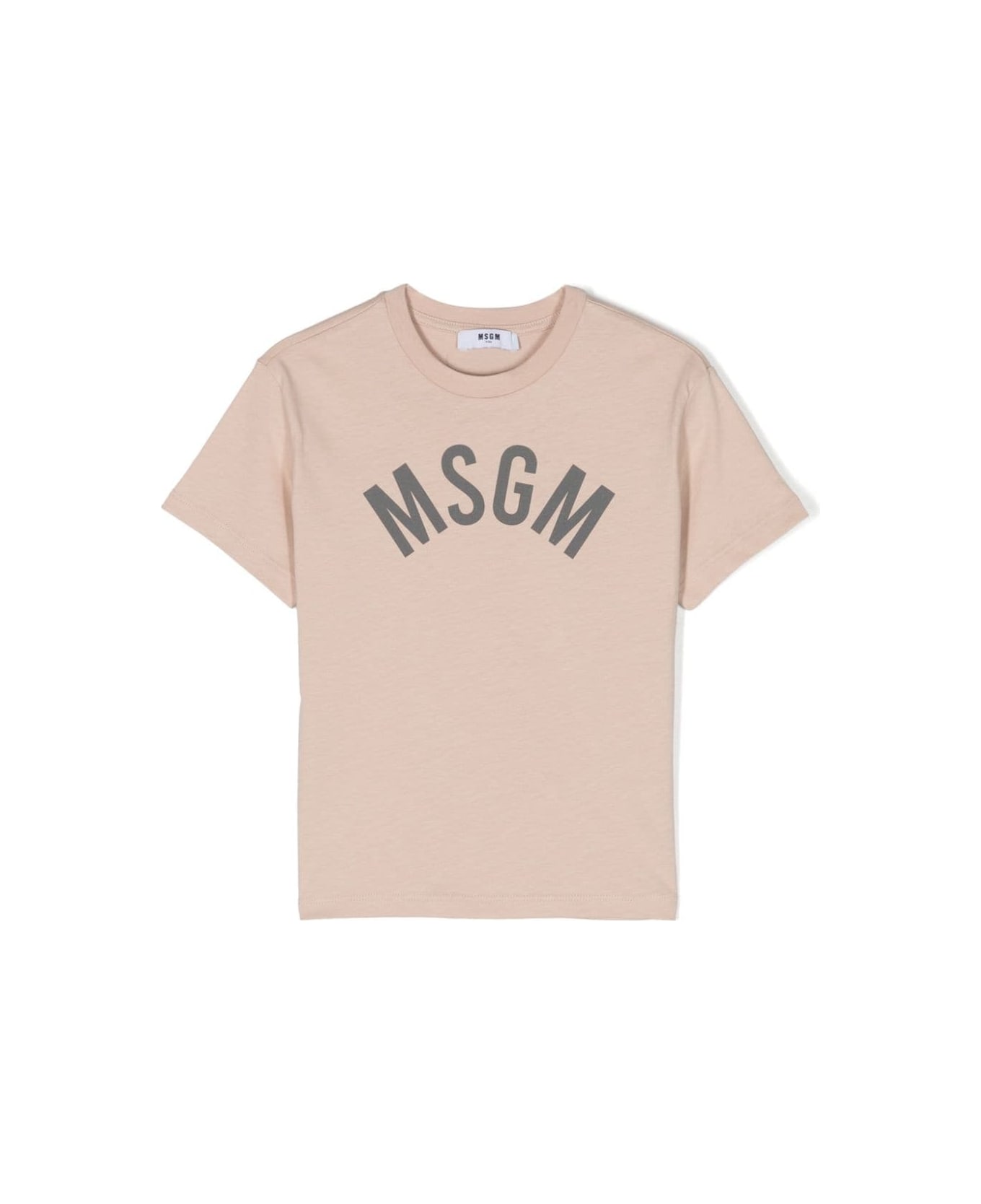 MSGM T-shirt Con Con Logo - Beige
