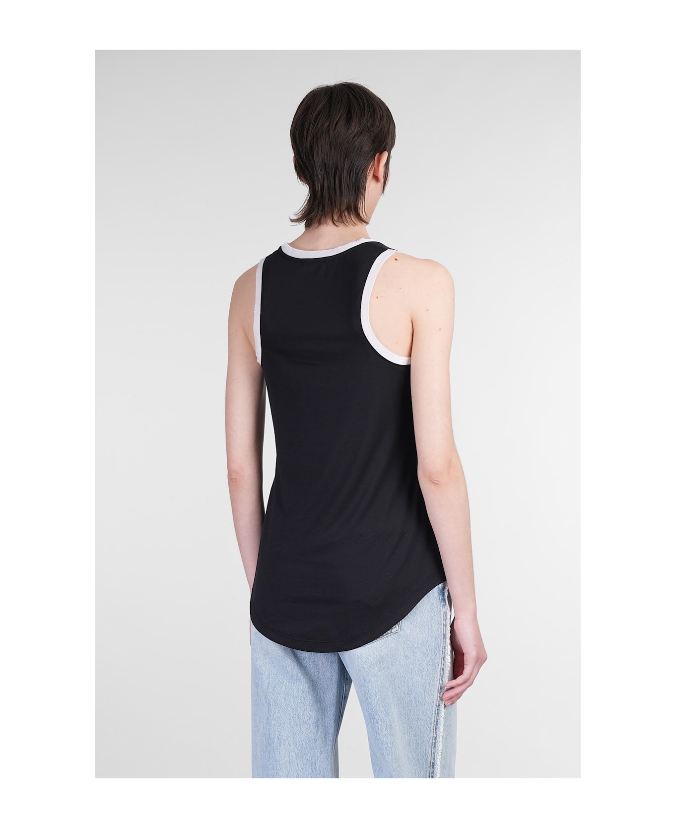 Balmain Tank Top In Black Wool And Polyester - black