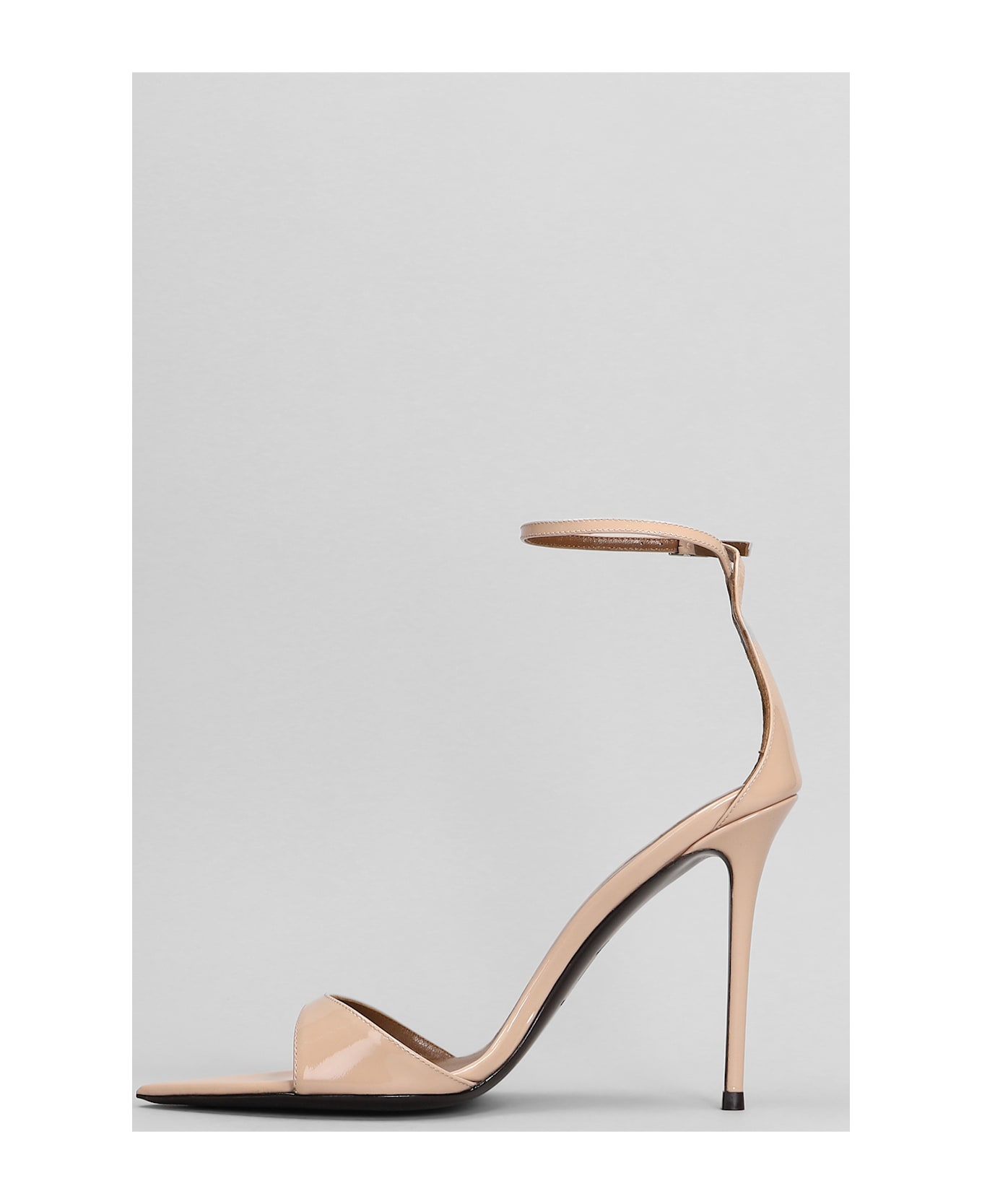 Giuseppe Zanotti Intriigo Strap 105 Sandals In Powder Patent Leather - powder