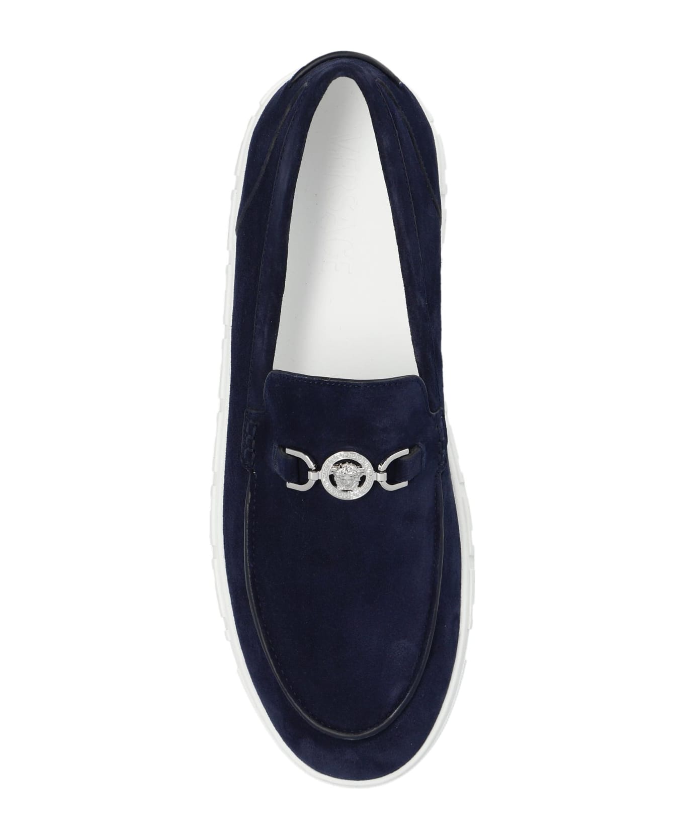 Versace Suede Loafers - BLUE ローファー＆デッキシューズ