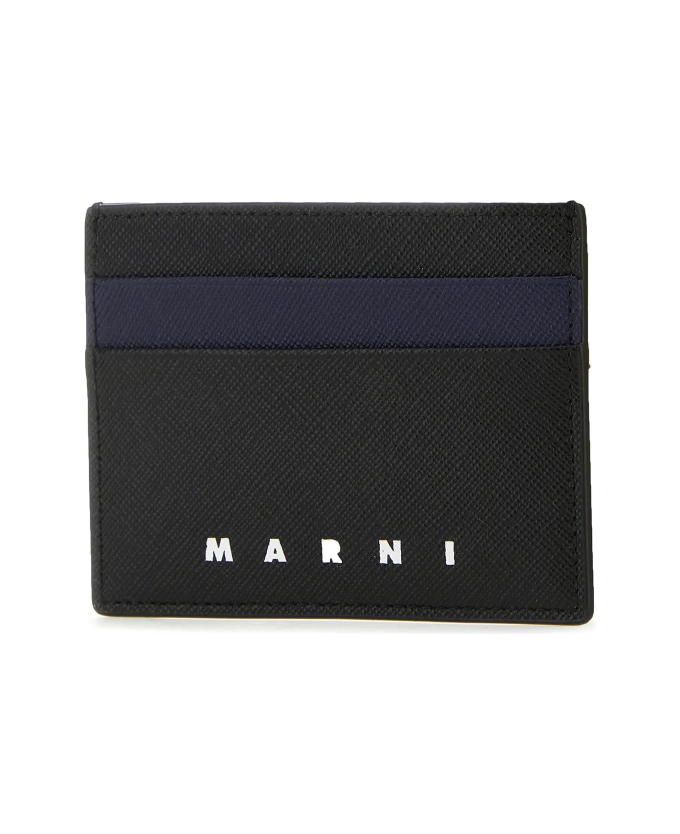Marni Black Leather Card Holder - Z576N 財布