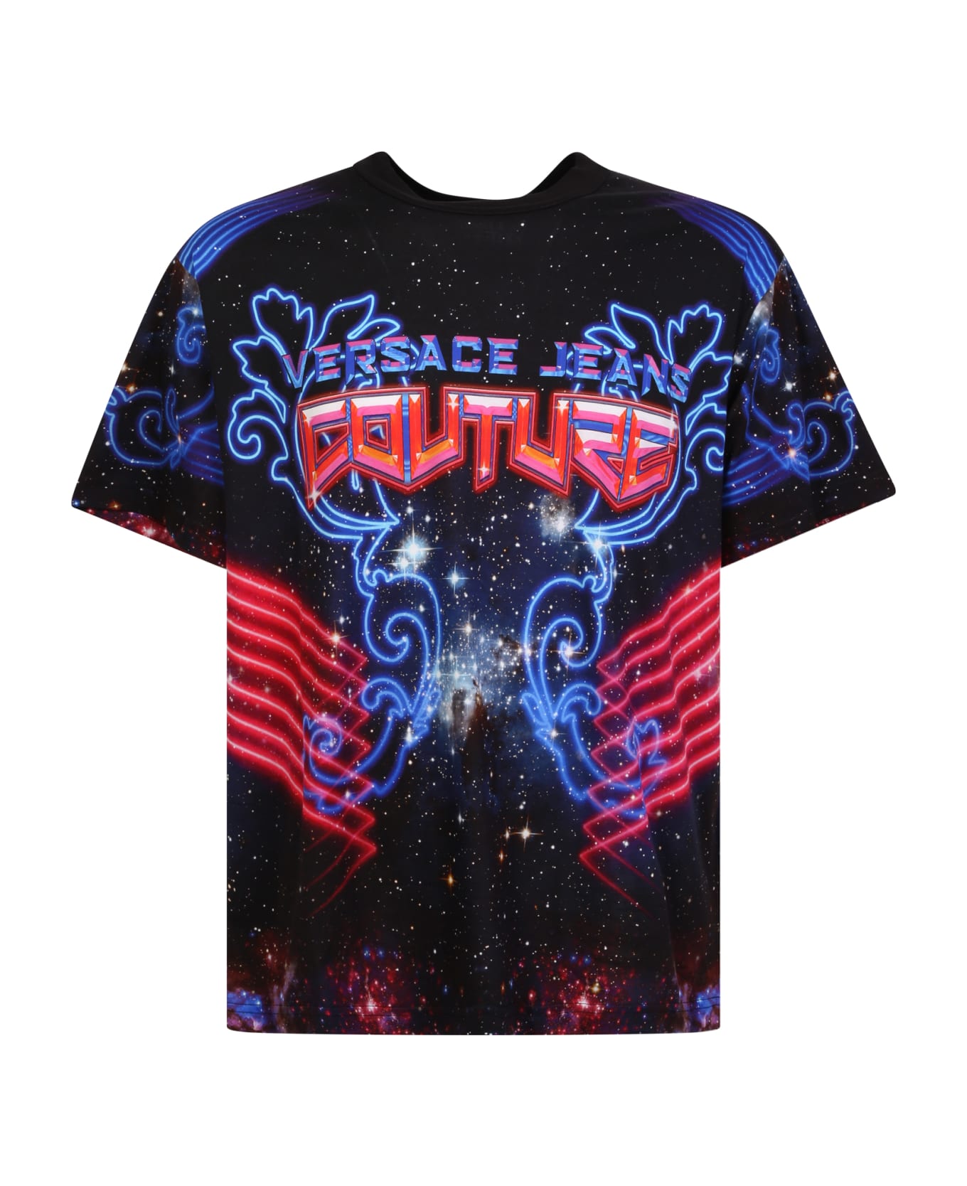 Versace Jeans Couture T-shirt With Galaxy Print Black - Blue
