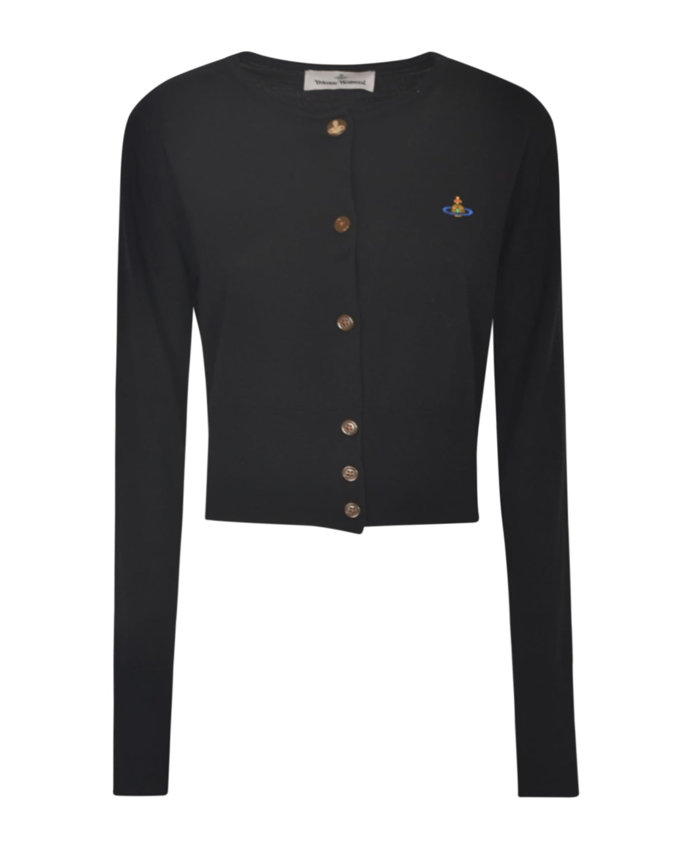 Vivienne Westwood Long-sleeved Buttoned Jumper - Black