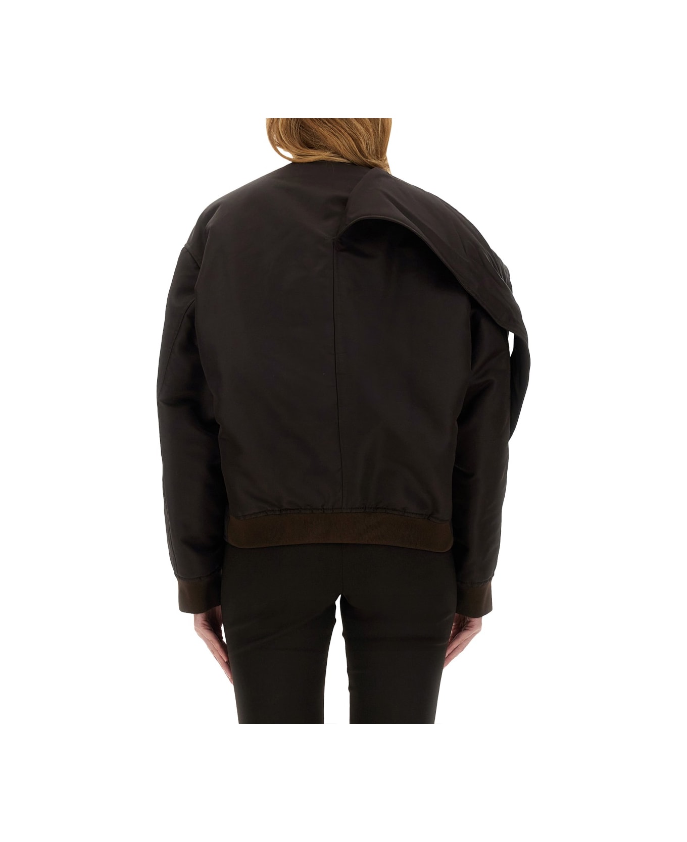 Courrèges Bow Neck Bomber Jacket - BROWN