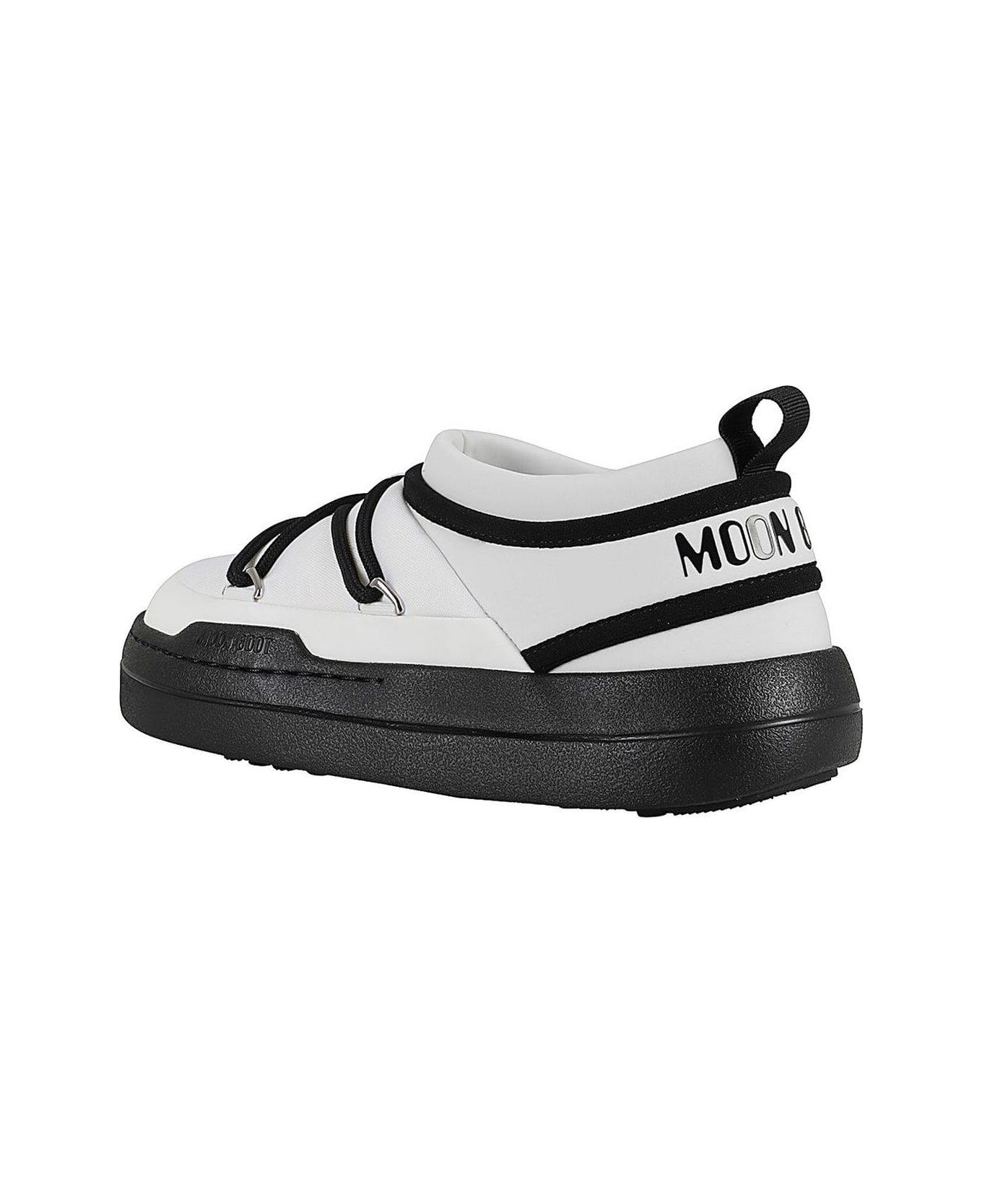 Moon Boot Park Icon Round Toe Sneakers - Black/white