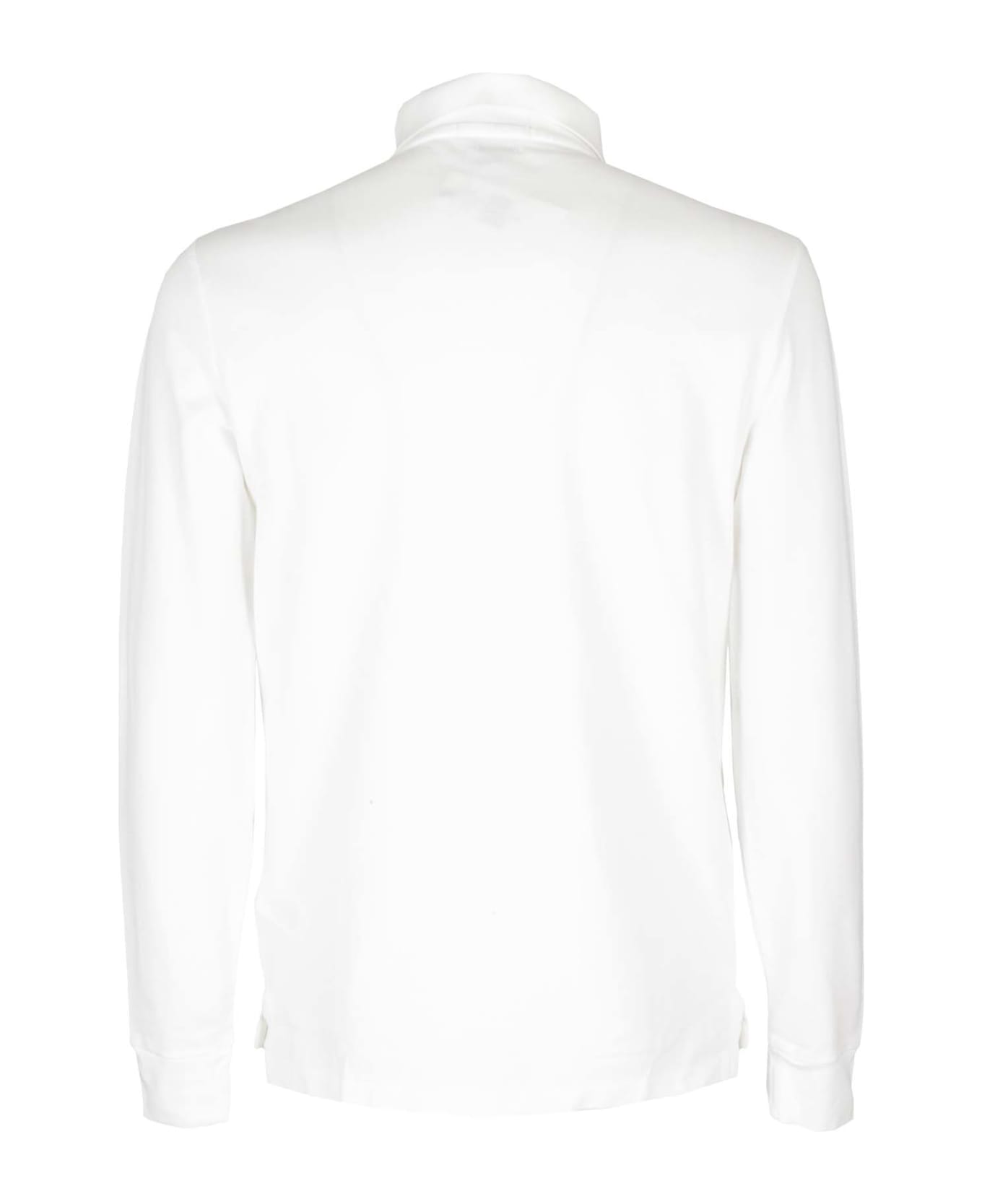 Ralph Lauren White Long-sleeved Slim Fit Polo Shirt - White
