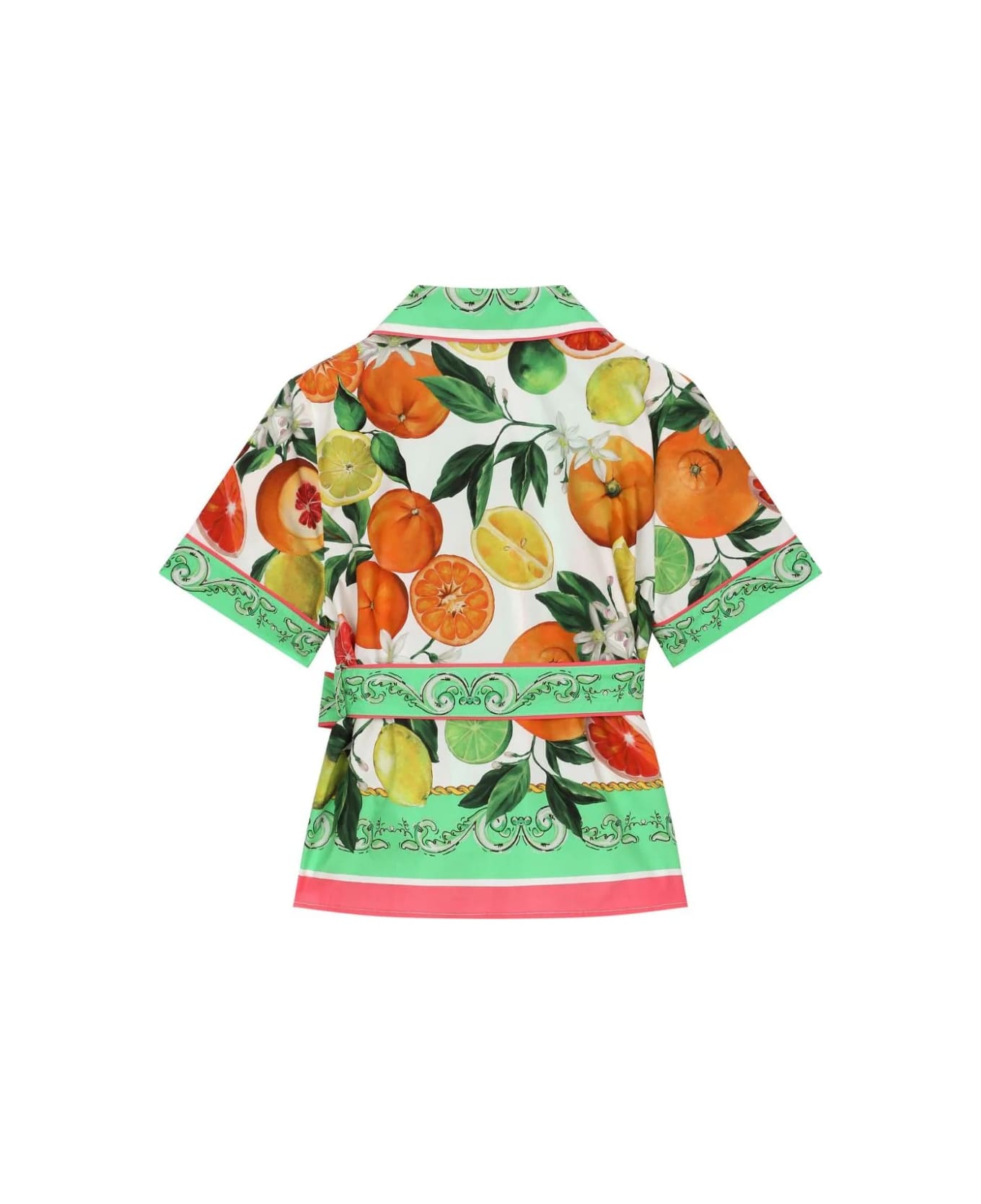 Dolce & Gabbana Shirt With Belt And Orange And Lemon Print - An Arance Limoni シャツ
