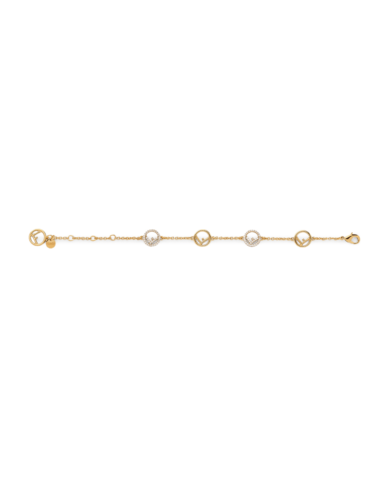 Fendi Gold Metal Bracelet - Golden