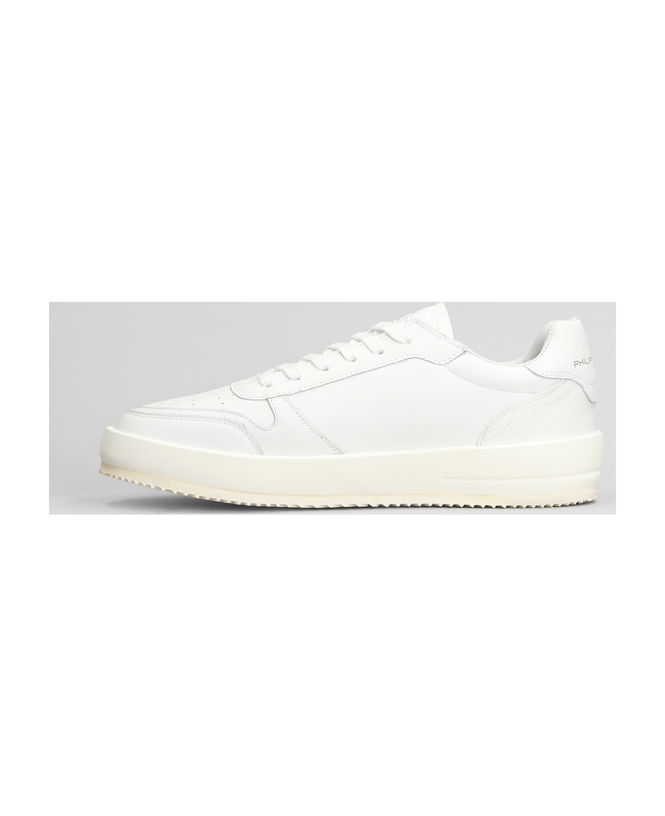 Philippe Model Nice Low Sneakers In White Leather - white