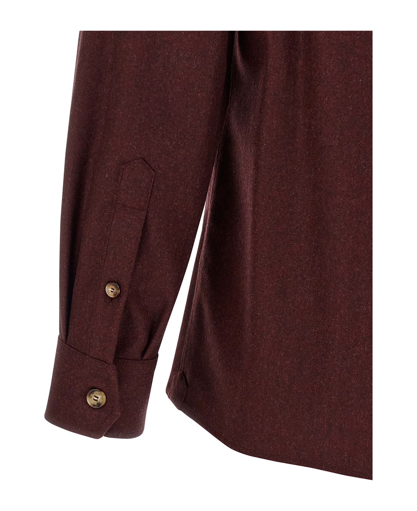 Brunello Cucinelli Flannel Overshirt - Bordeaux