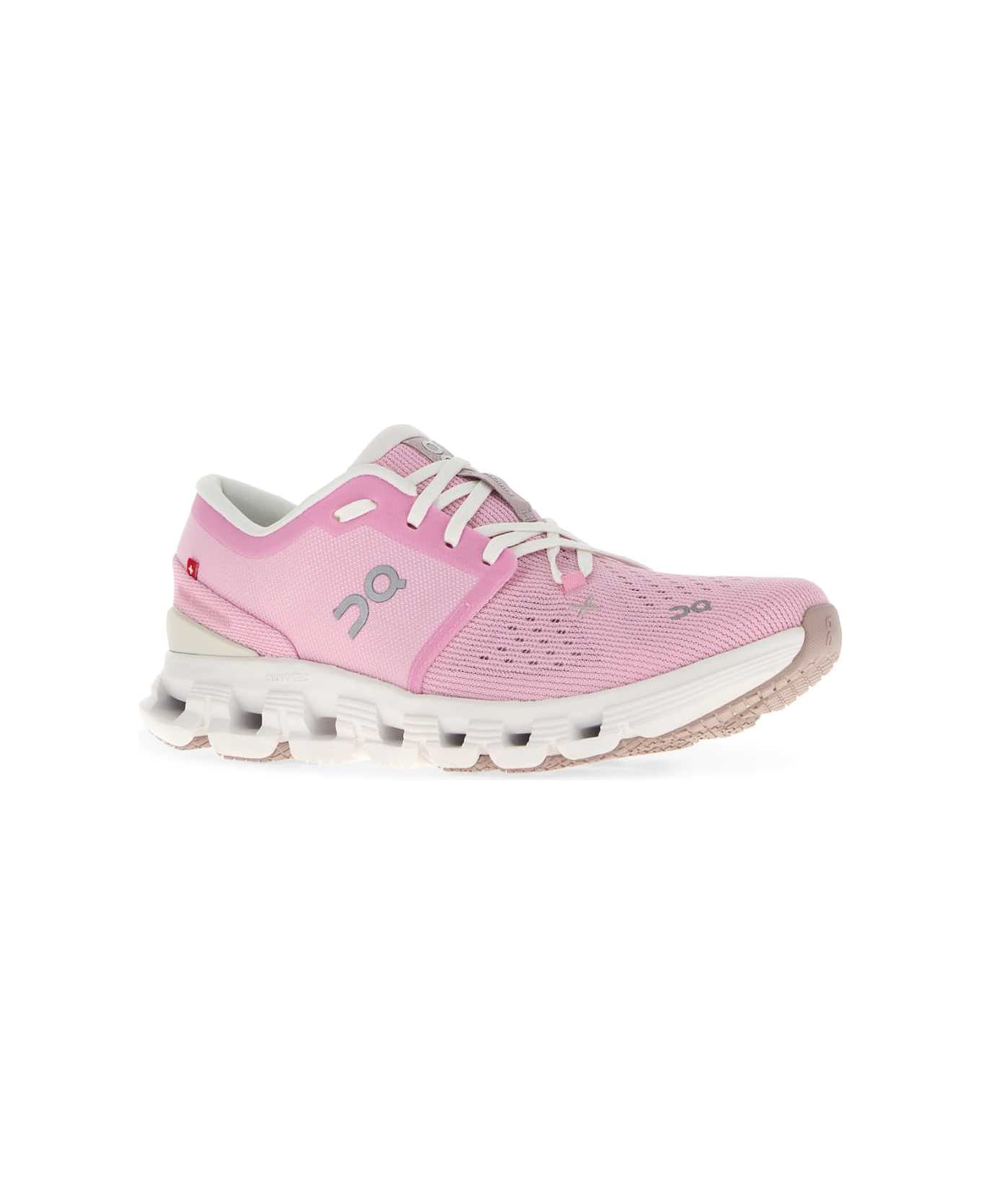 ON Pink Fabric Cloud X 4 Sneakers - PETALSAND
