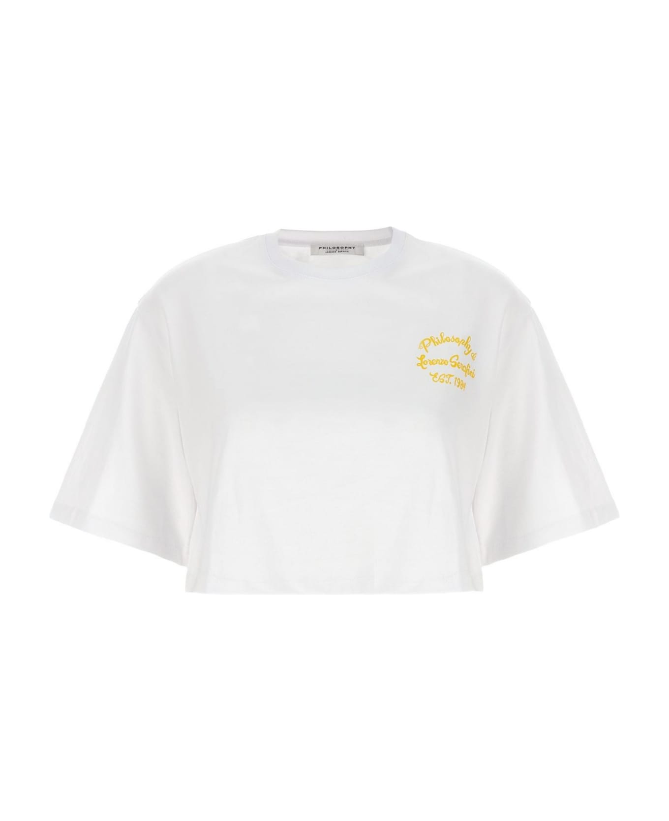 Philosophy di Lorenzo Serafini White And Yellow Cotton T-shirt - White Tシャツ