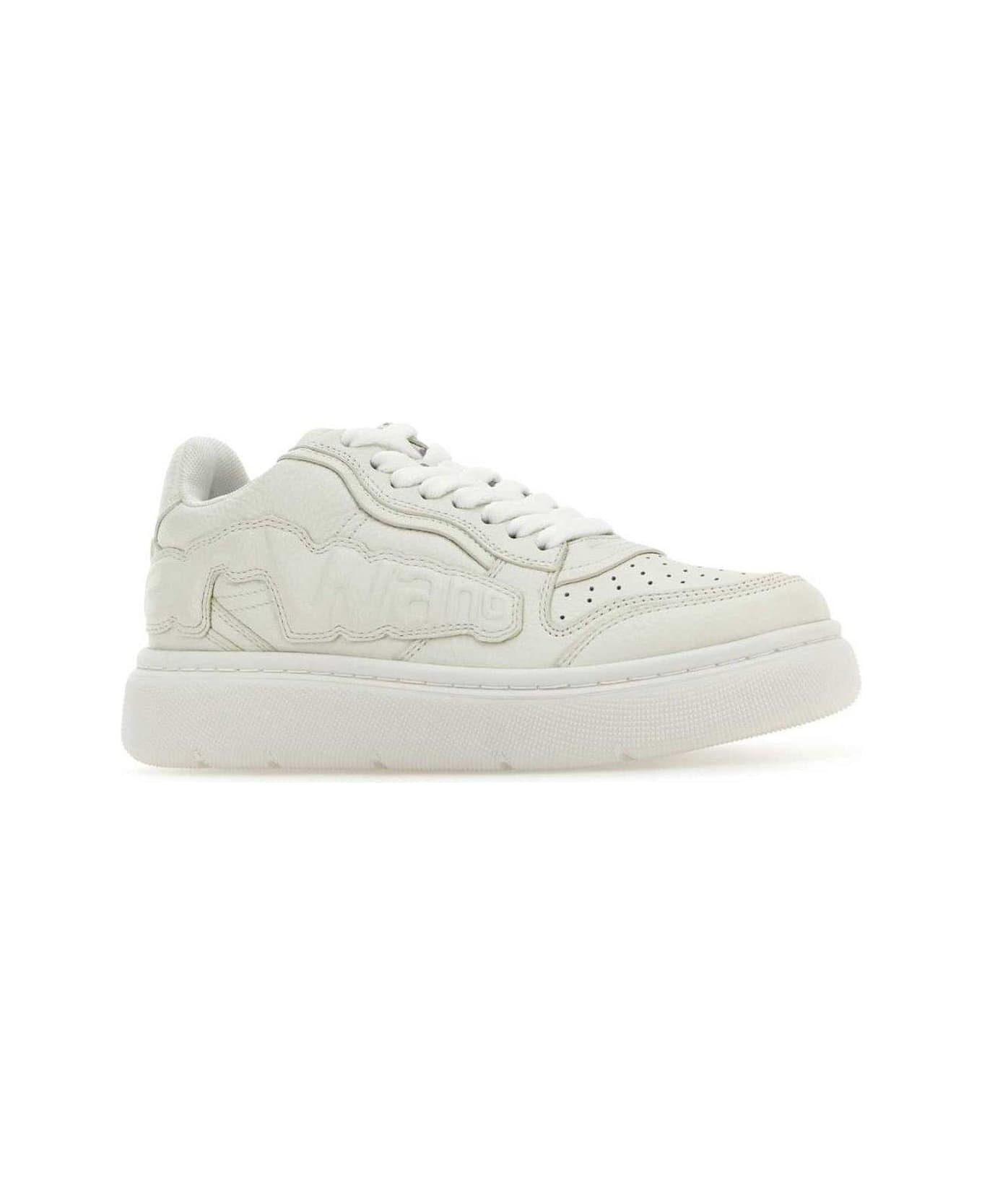 Alexander Wang Puff Logo Lace-up Sneakers - Optic White