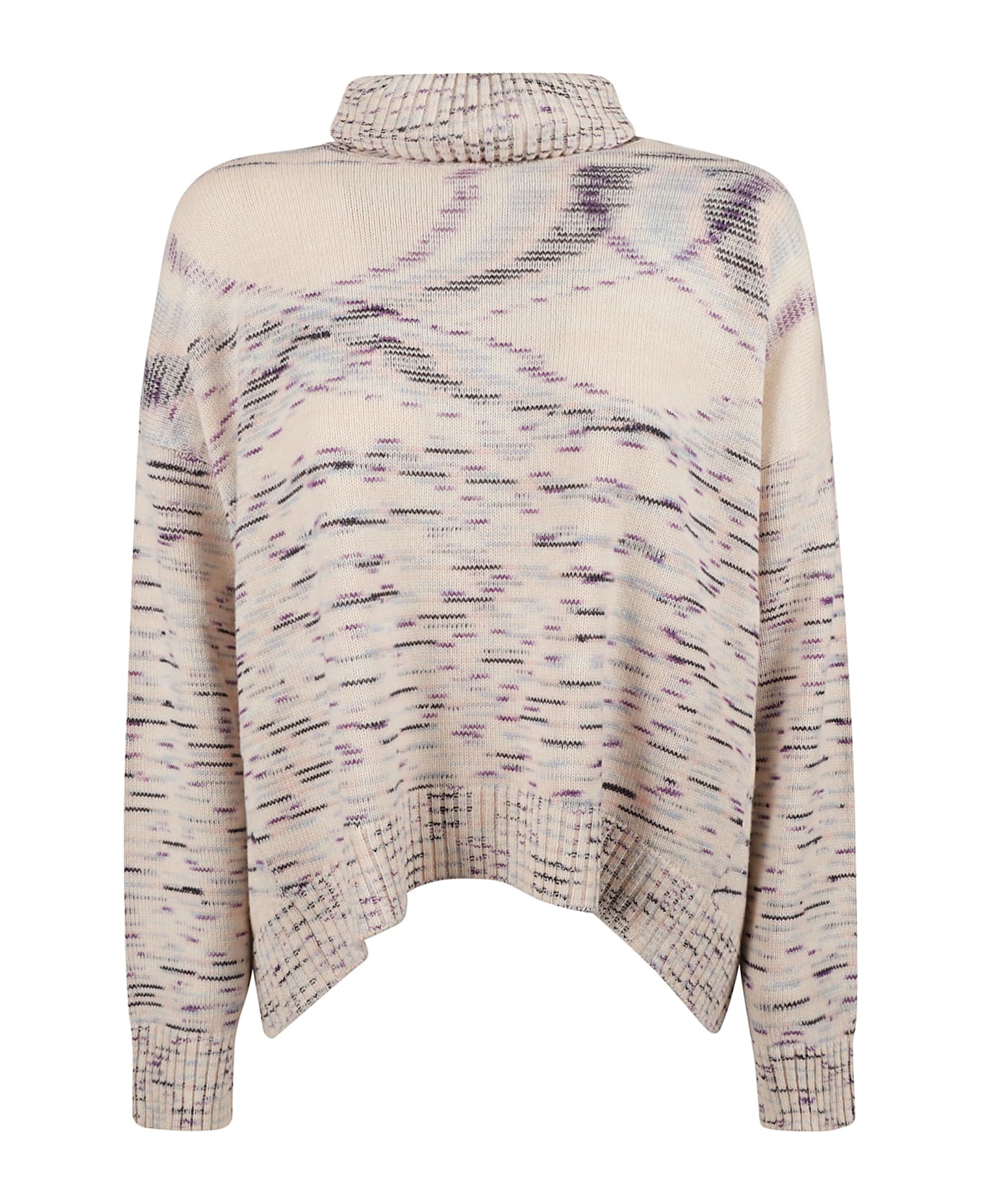 Missoni High-neck Pattern Printed Sweater - Panna/Pink/Black