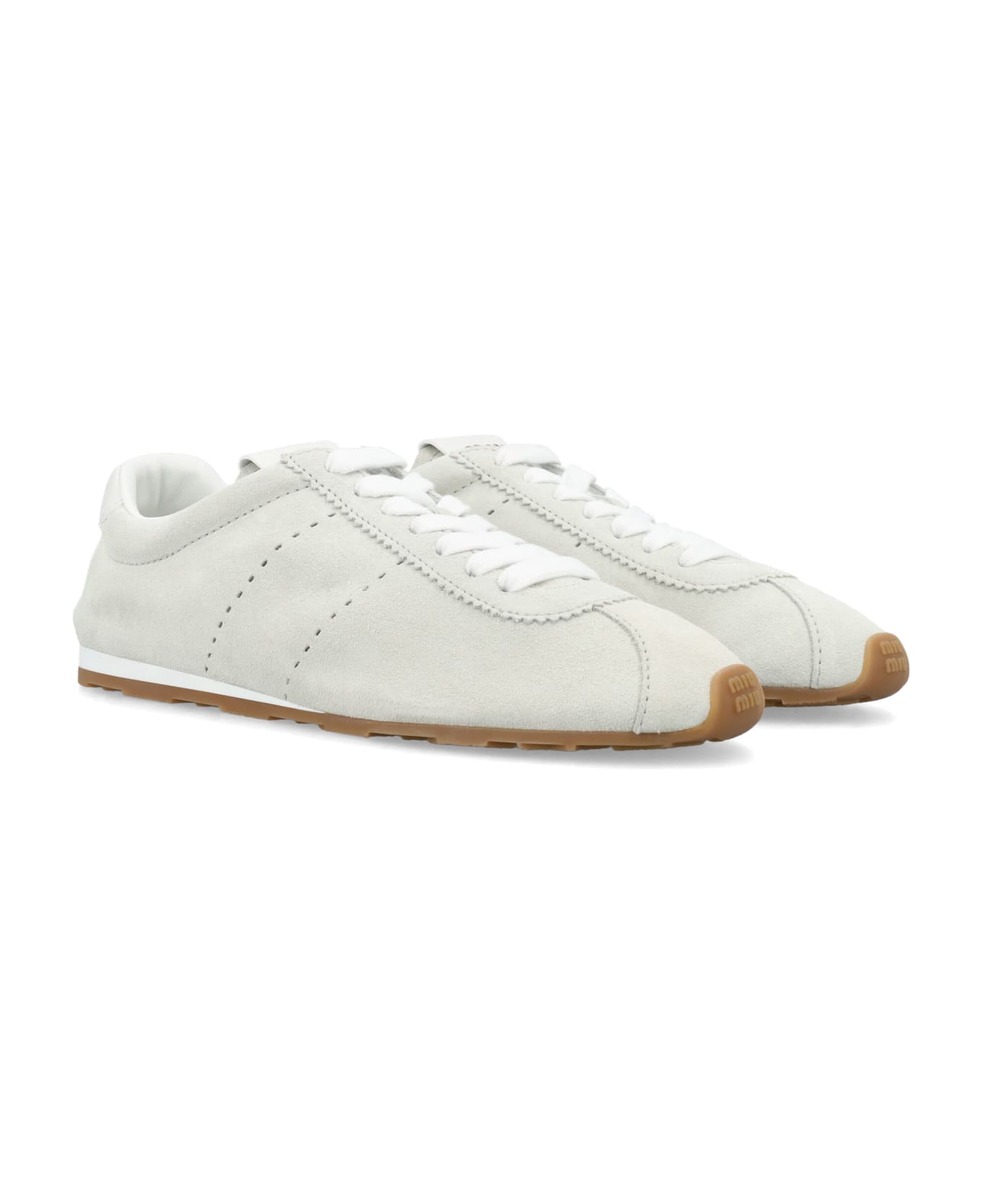Miu Miu Suede Sneakers - BIANCO