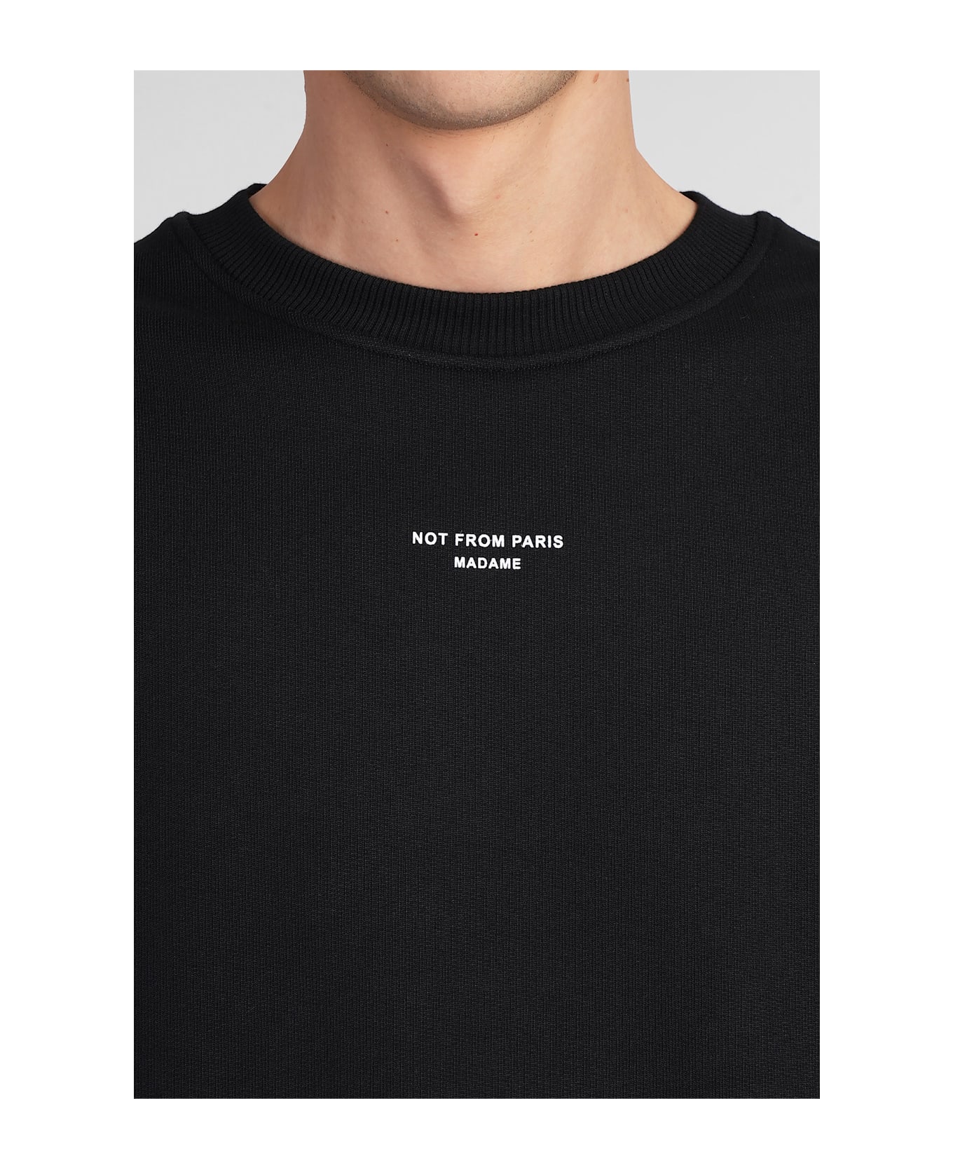 Drôle de Monsieur Sweatshirt In Black Cotton - black