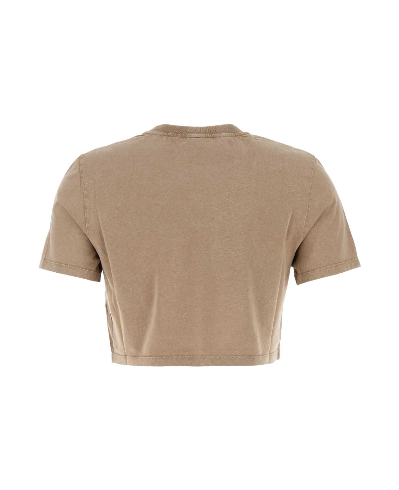 Fendi Cappuccino In Cotton T-shirt - TOFFEE