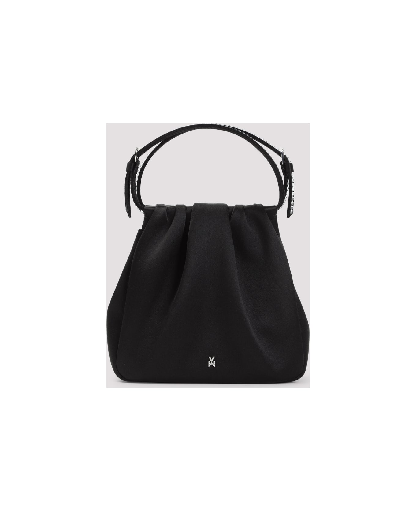 Amina Muaddi Vittoria Crystal Handbag - Black White