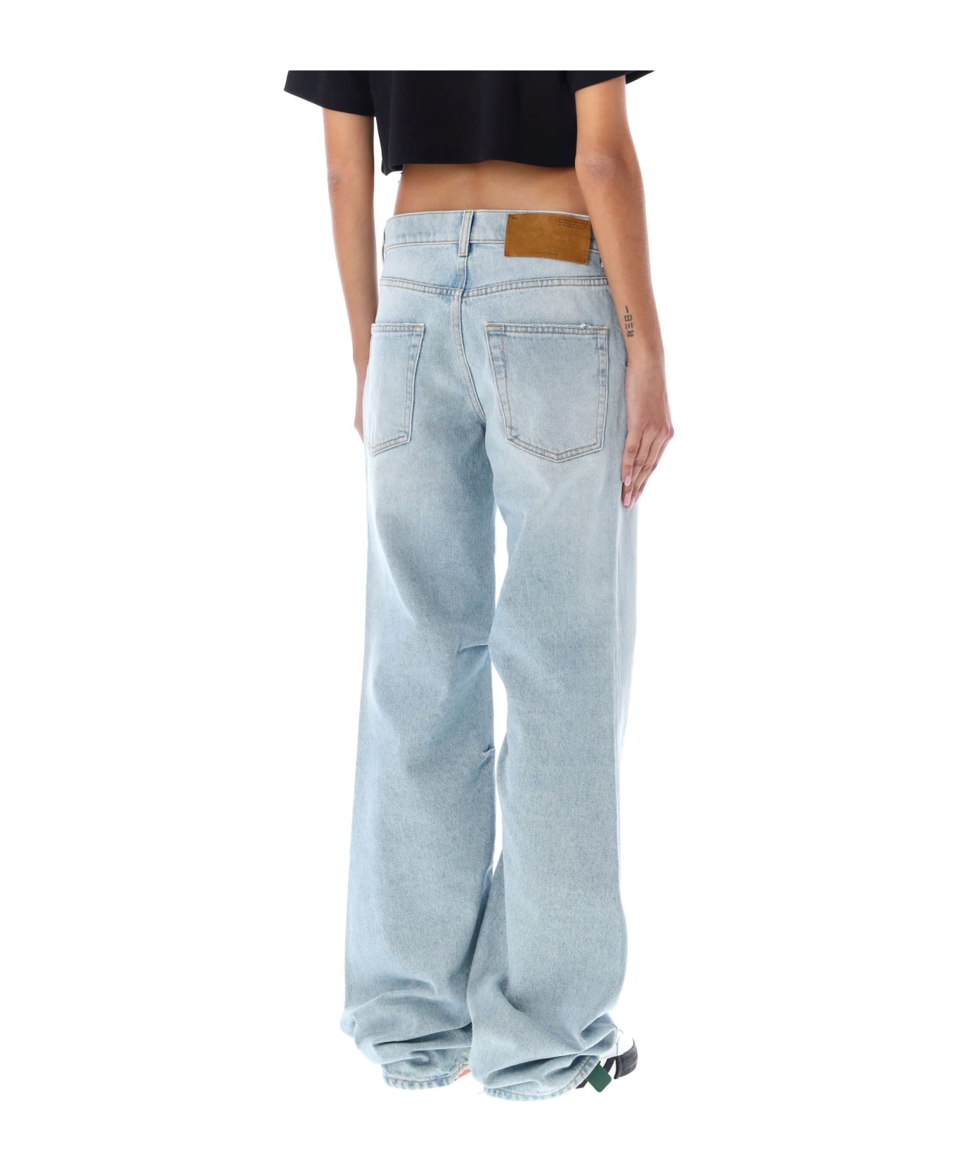 Off-White Bleach Baby Baggy Chino Jeans - DENIM BLUE