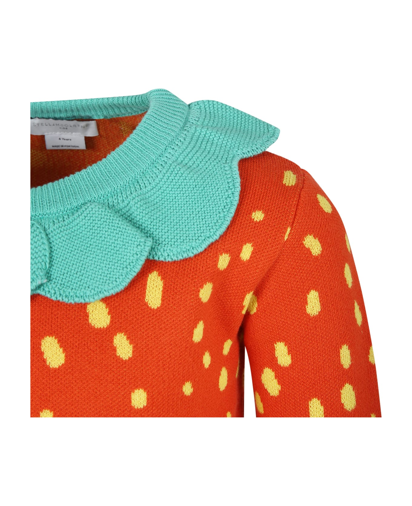 Stella McCartney Kids Red Sweater For Girl With All-over Print - Red ニットウェア＆スウェットシャツ