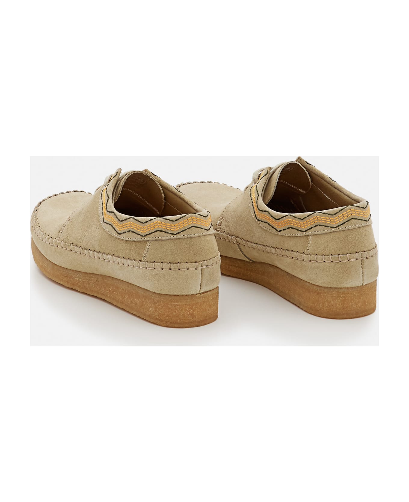 Clarks "weaver" Suede Lace-up Shoes - Beige レースアップシューズ