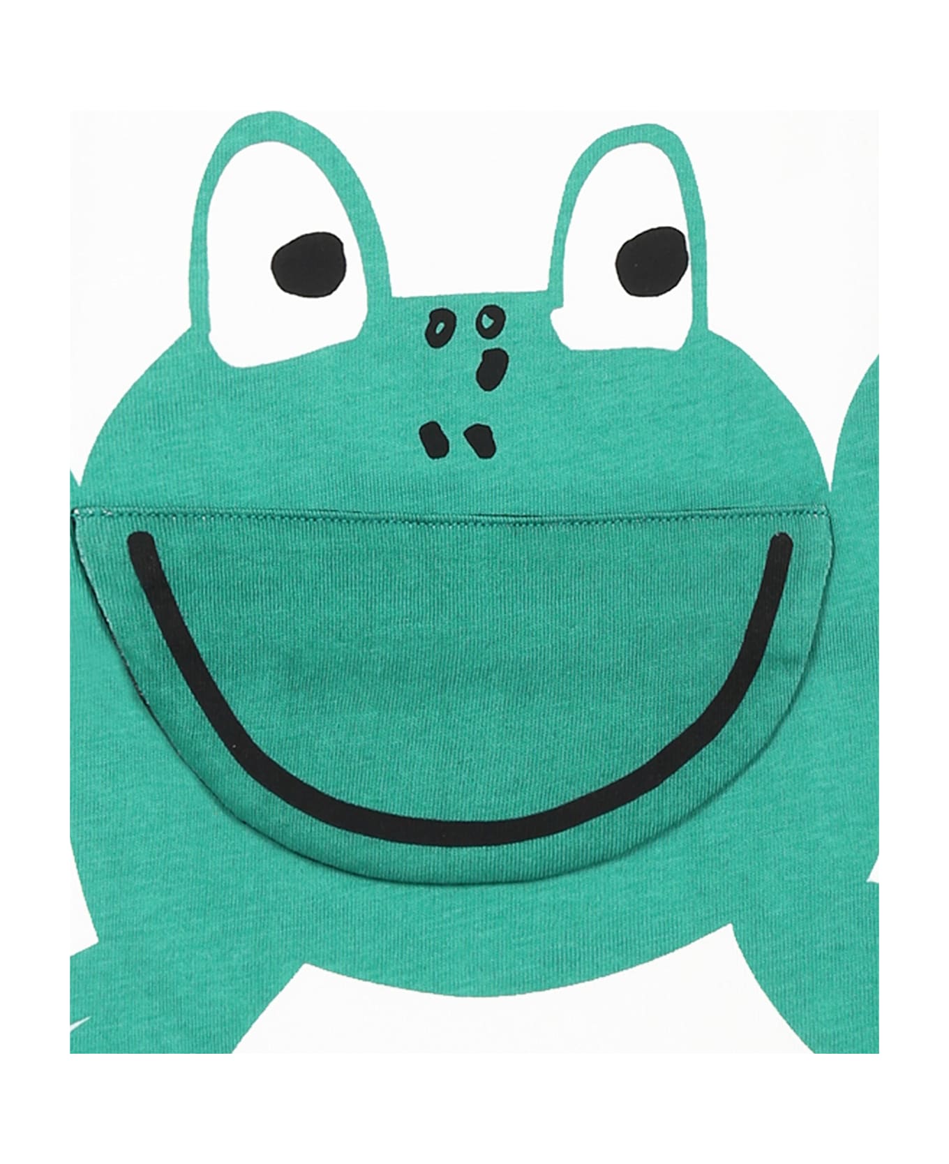 Stella McCartney Kids White T-shirt For Baby Boy With Frog - White
