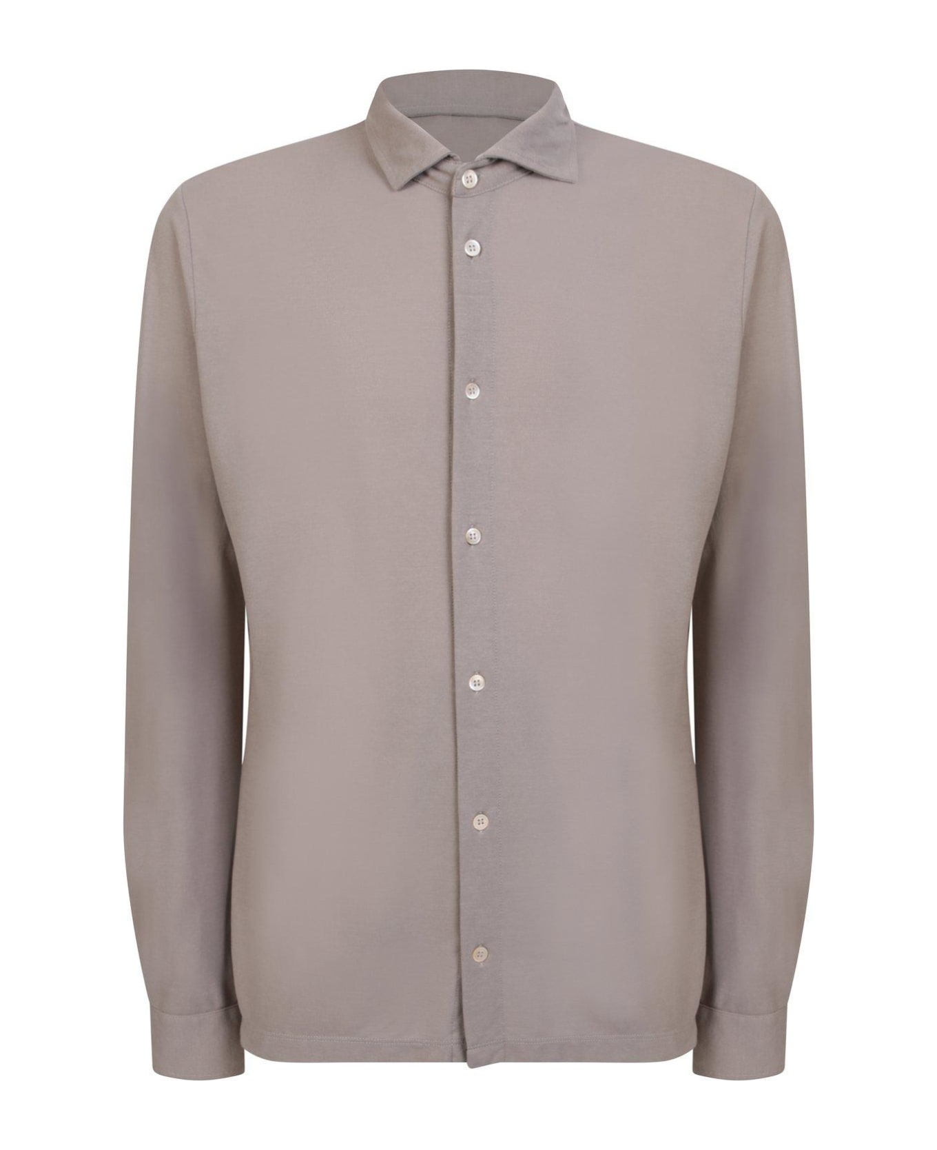 Zanone Long-sleeved Button-down Shirt - Tortora