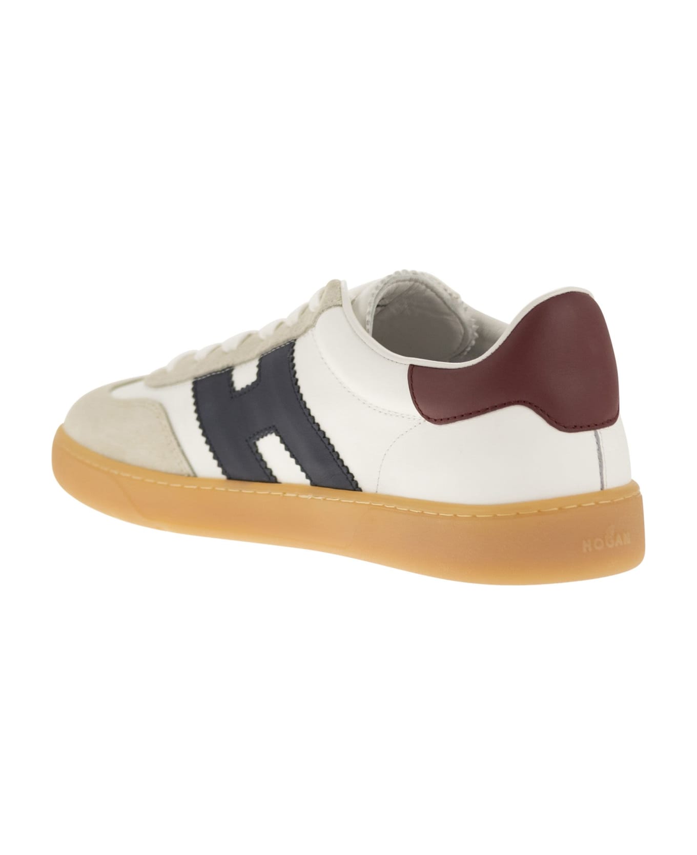 Hogan Cool Sneakers In Leather And Suede - White
