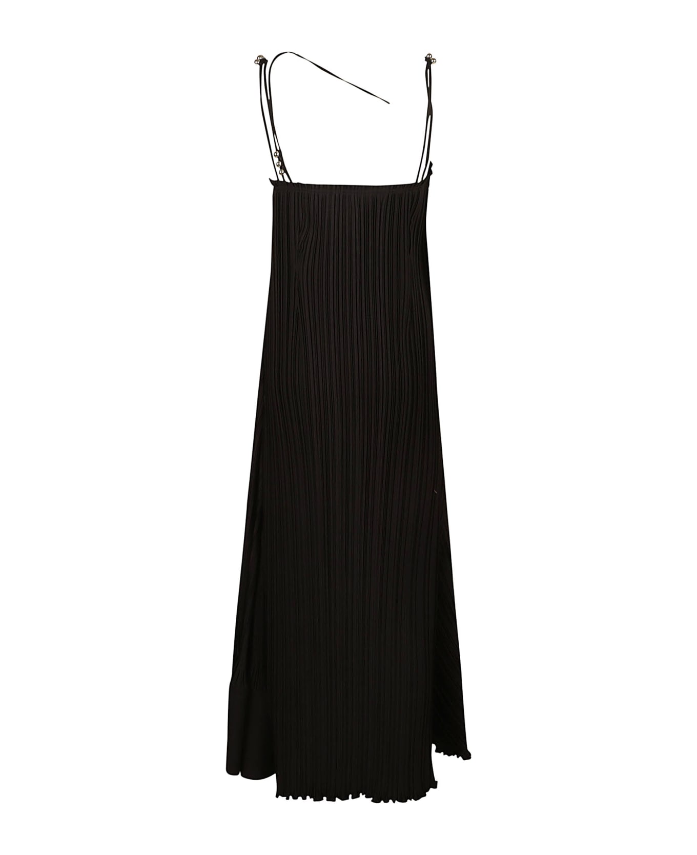 Lanvin Pleated Sleeveless Dress - Black