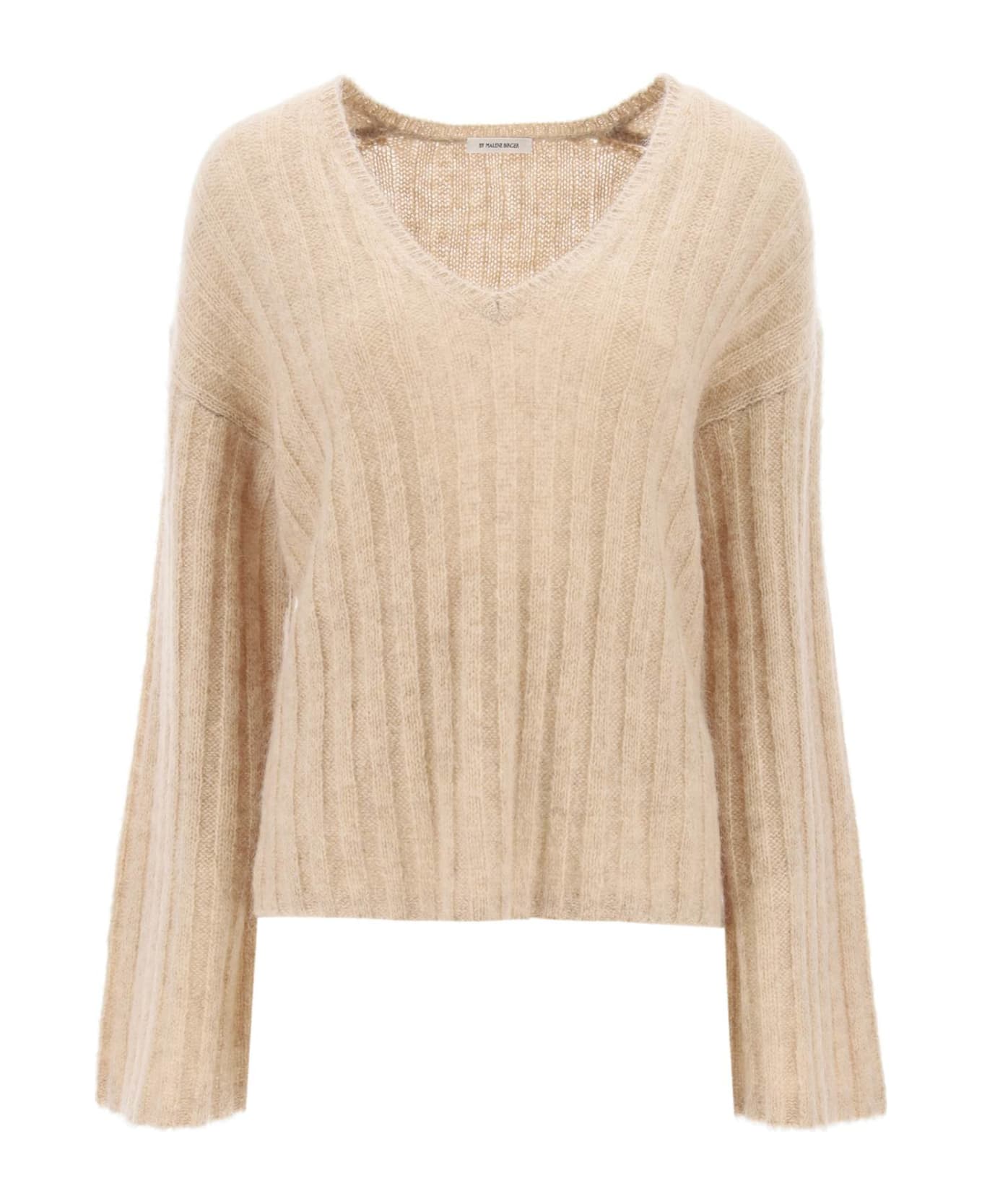 By Malene Birger Cimone Sweater In Flat-ribbed Knit - T Twill Beige