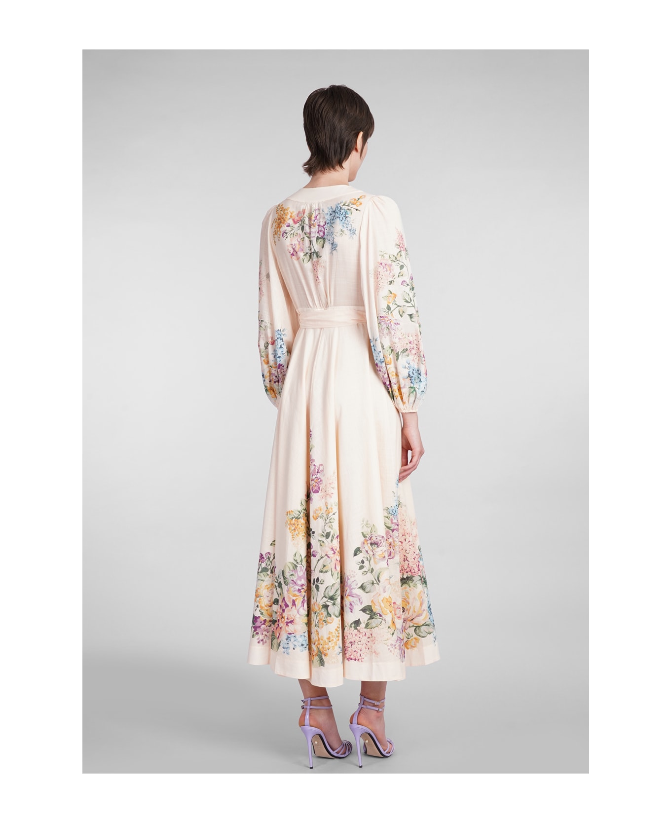 パーティードレス ZIMMERMANN halliday midi wrap dress with pockets 1408DSS241 Zimmermann Halliday Wrap Midi Dress | italist