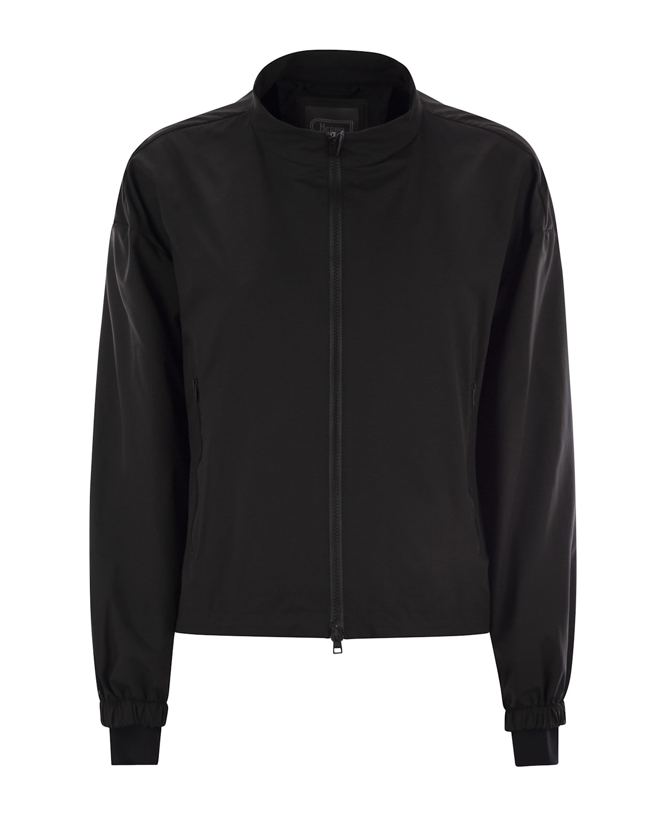 Herno Laminar Bomber Jacket With Zip - Black