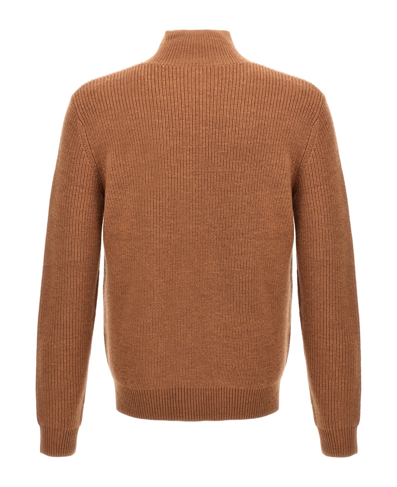 J.W. Anderson Half Zip Maxi Puller Sweater - Beige