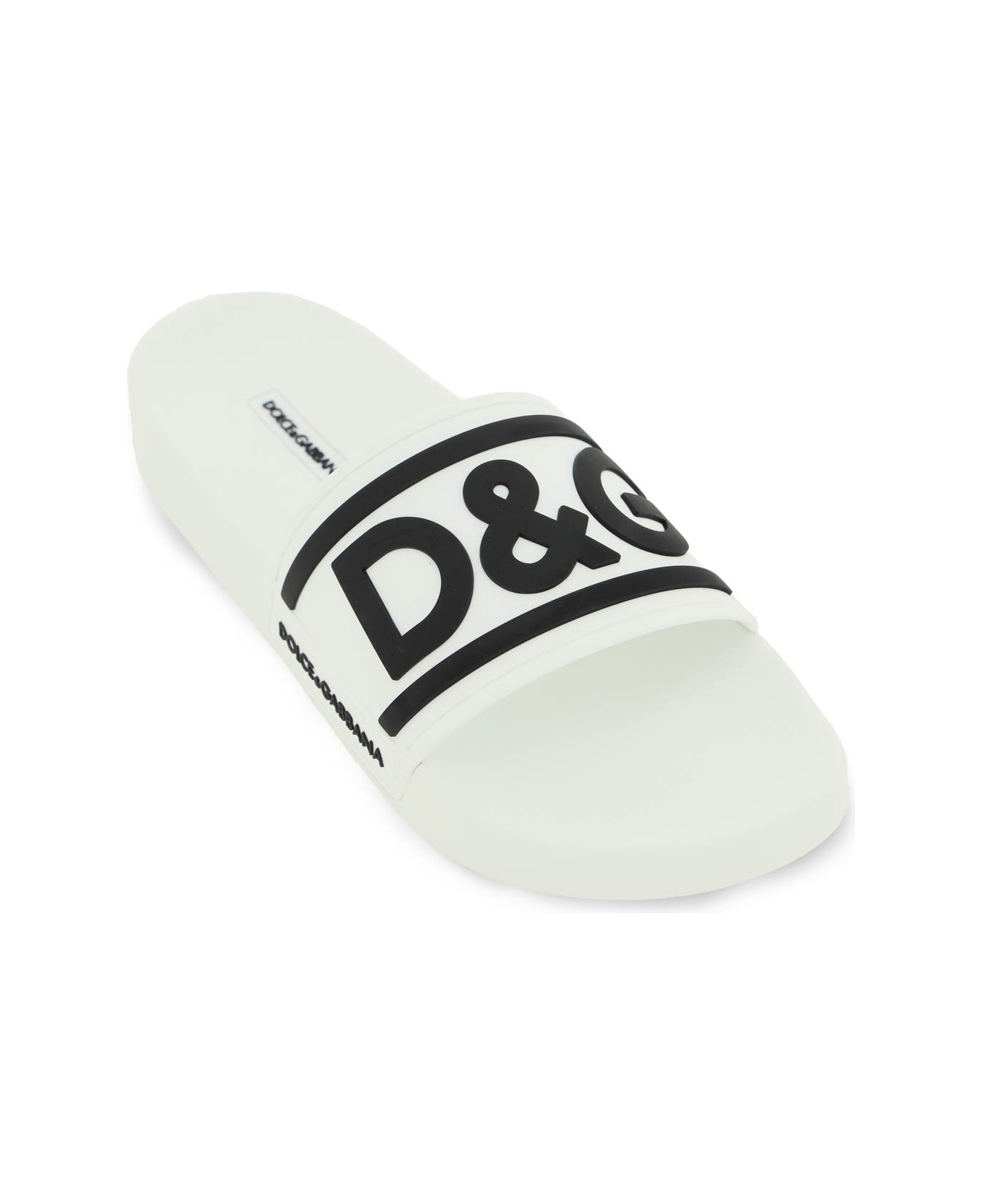 Dolce & Gabbana Dg Logo Slides - Bco Nero