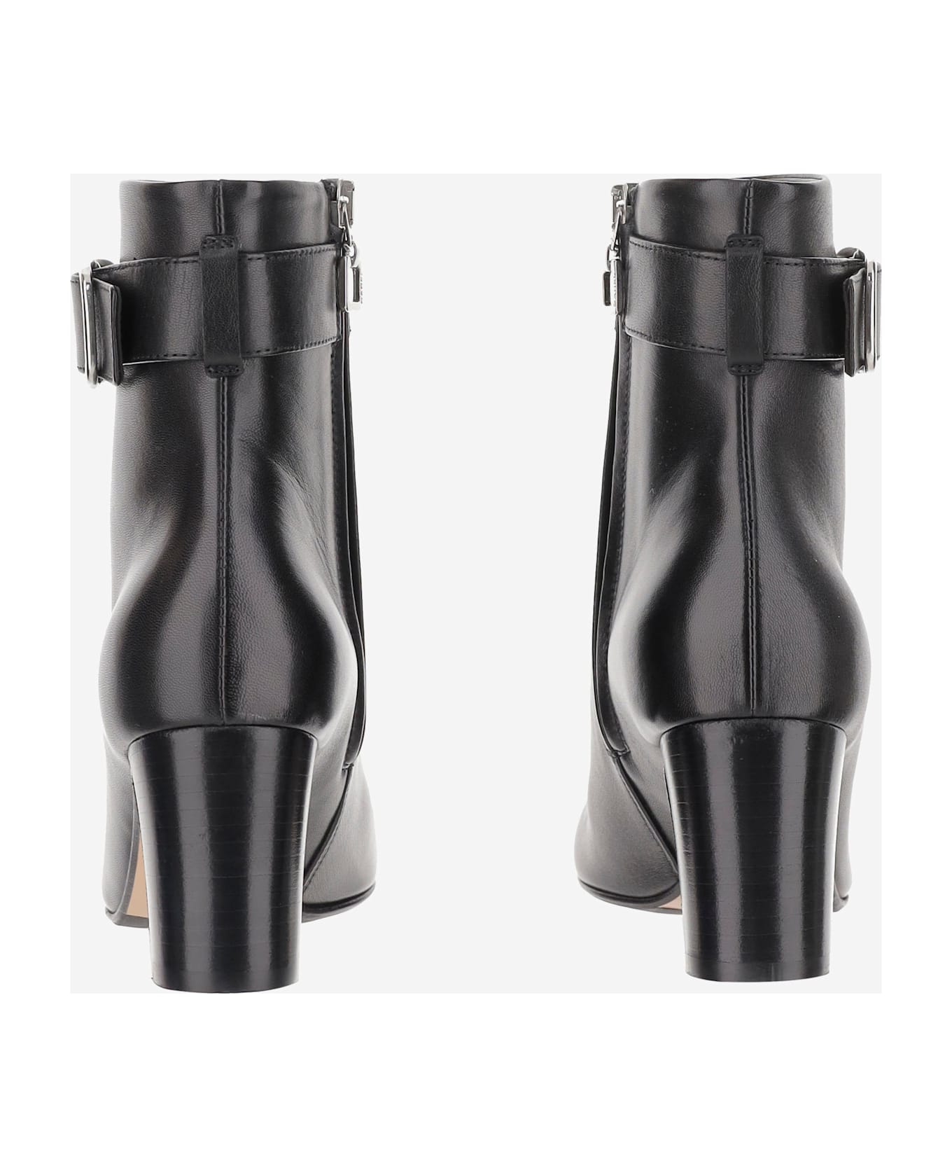 Carel Thelma Leather Ankle Boots - Black