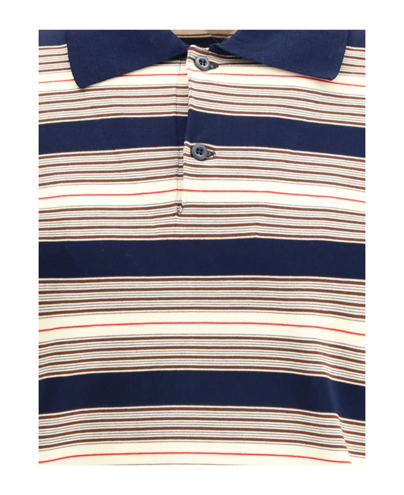 Prada Striped Cotton Polo