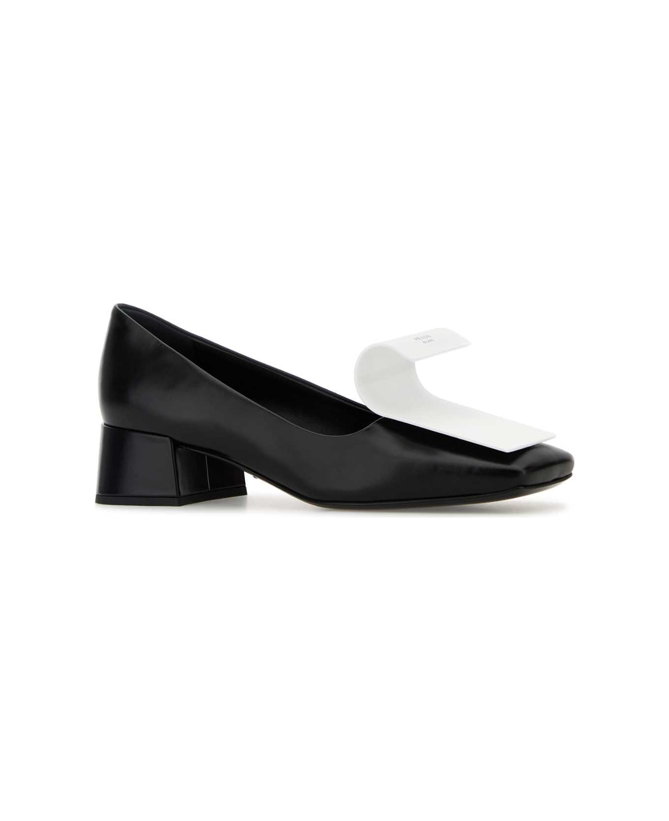 Prada Two-tone Leather Pumps - NERO+BIANCO