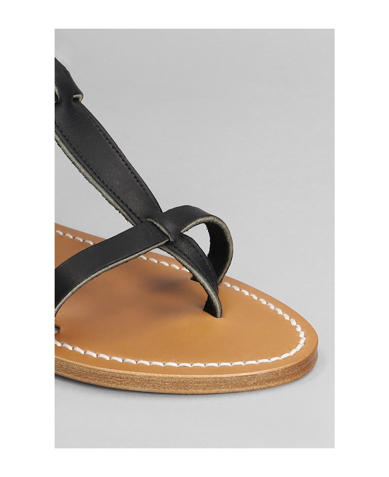 K.Jacques Forban F Flats In Black Leather - black