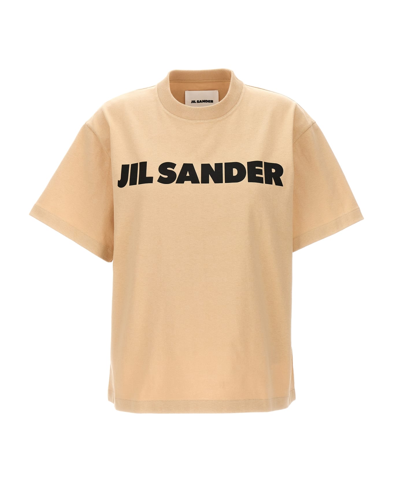 Jil Sander Logo Print T-shirt - Beige