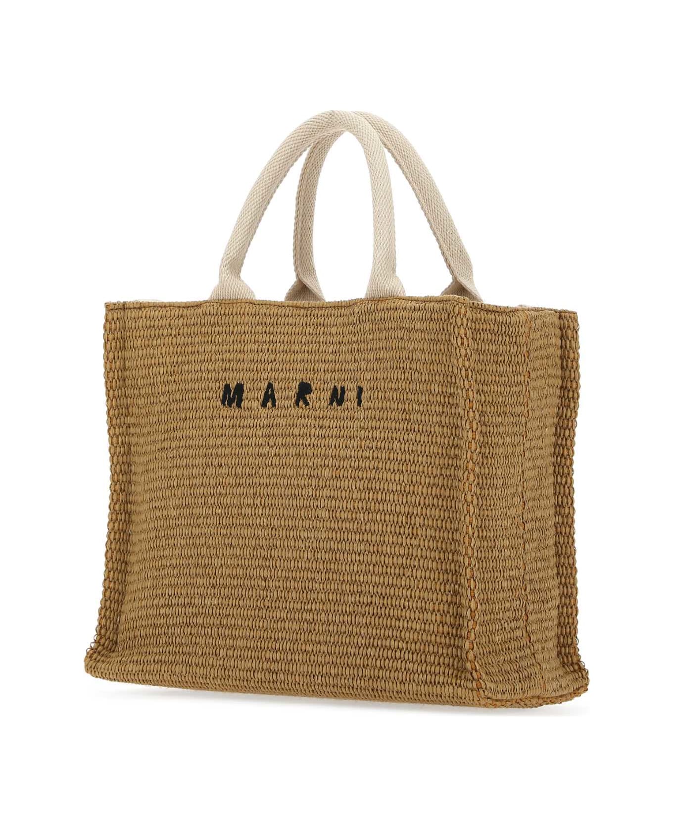 Marni Biscuit Raffia Small Shopping Bag - Z0R42 トートバッグ