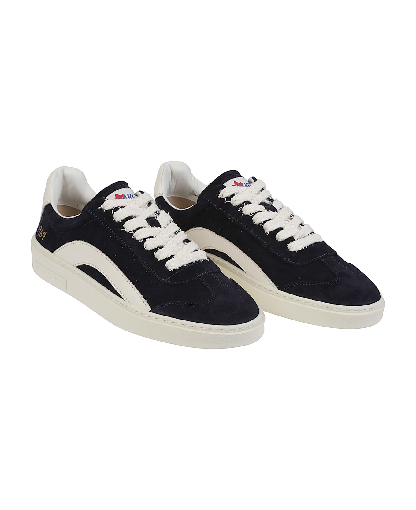 Dsquared2 Rider Lace-up Low Top Sneakers - Navy/crema