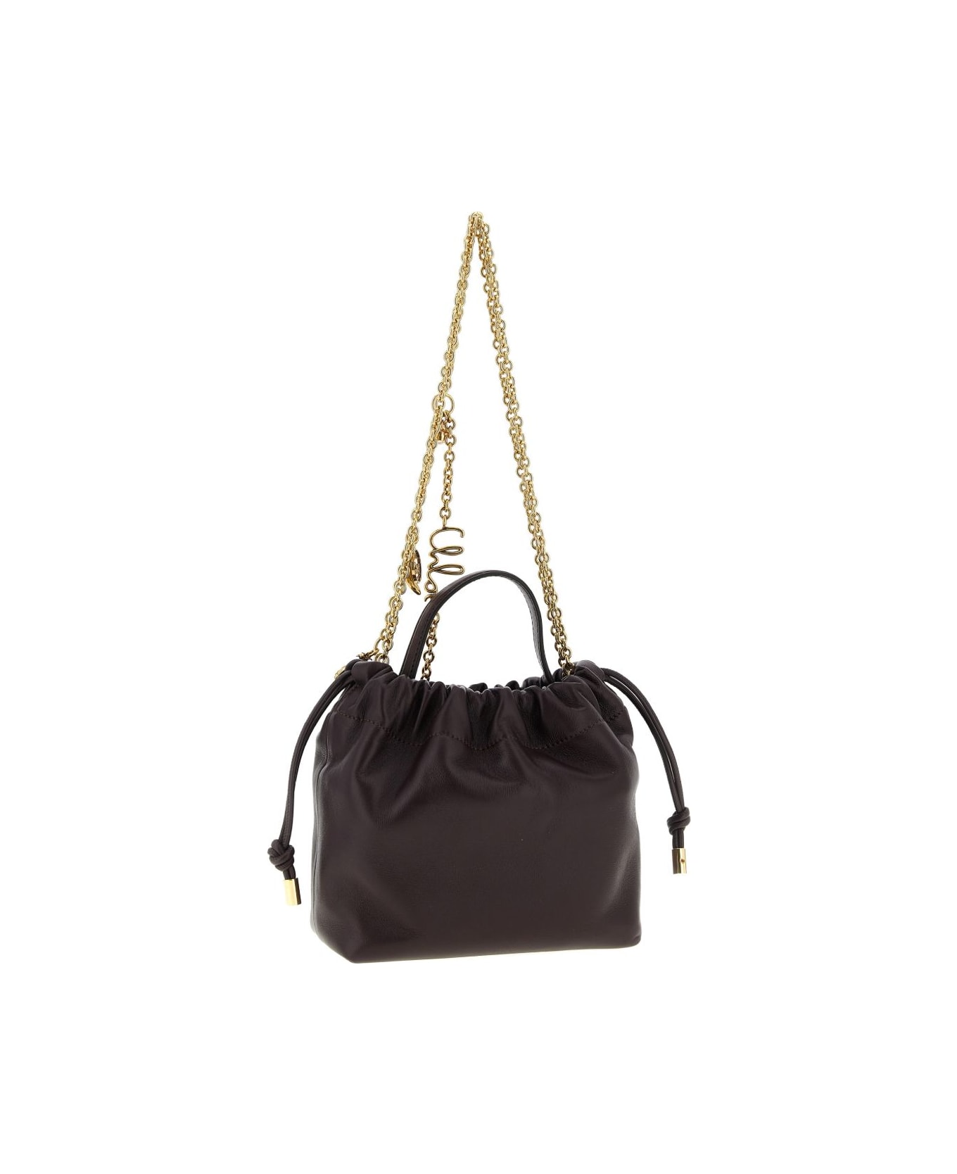 Chloé Icons Leather Bucket Bag - Purple