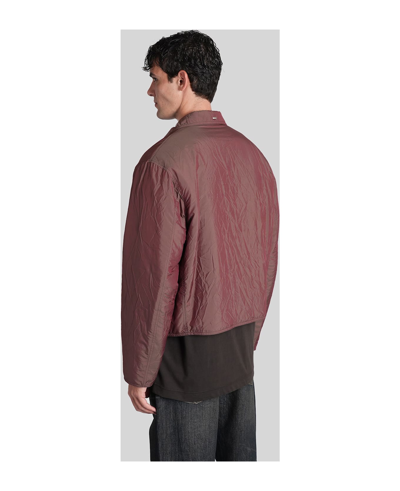 Our Legacy Bomber Jacket In Red Polyamide - red