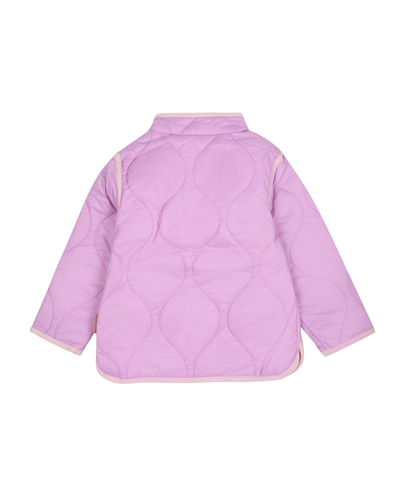 Molo Pink Down Jacket Helio For Baby Girl - Pink コート＆ジャケット