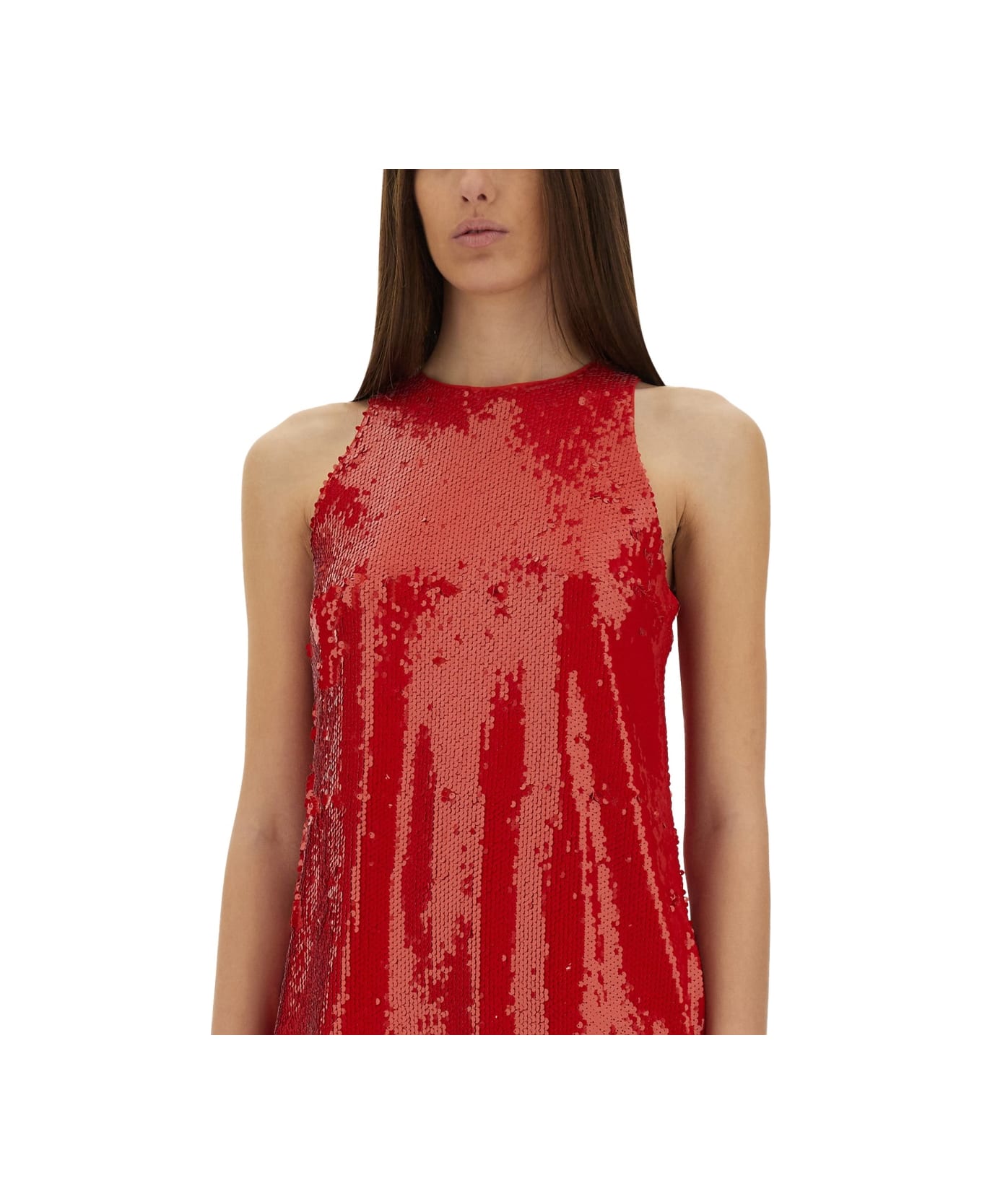 MSGM Sequined Dress - RED